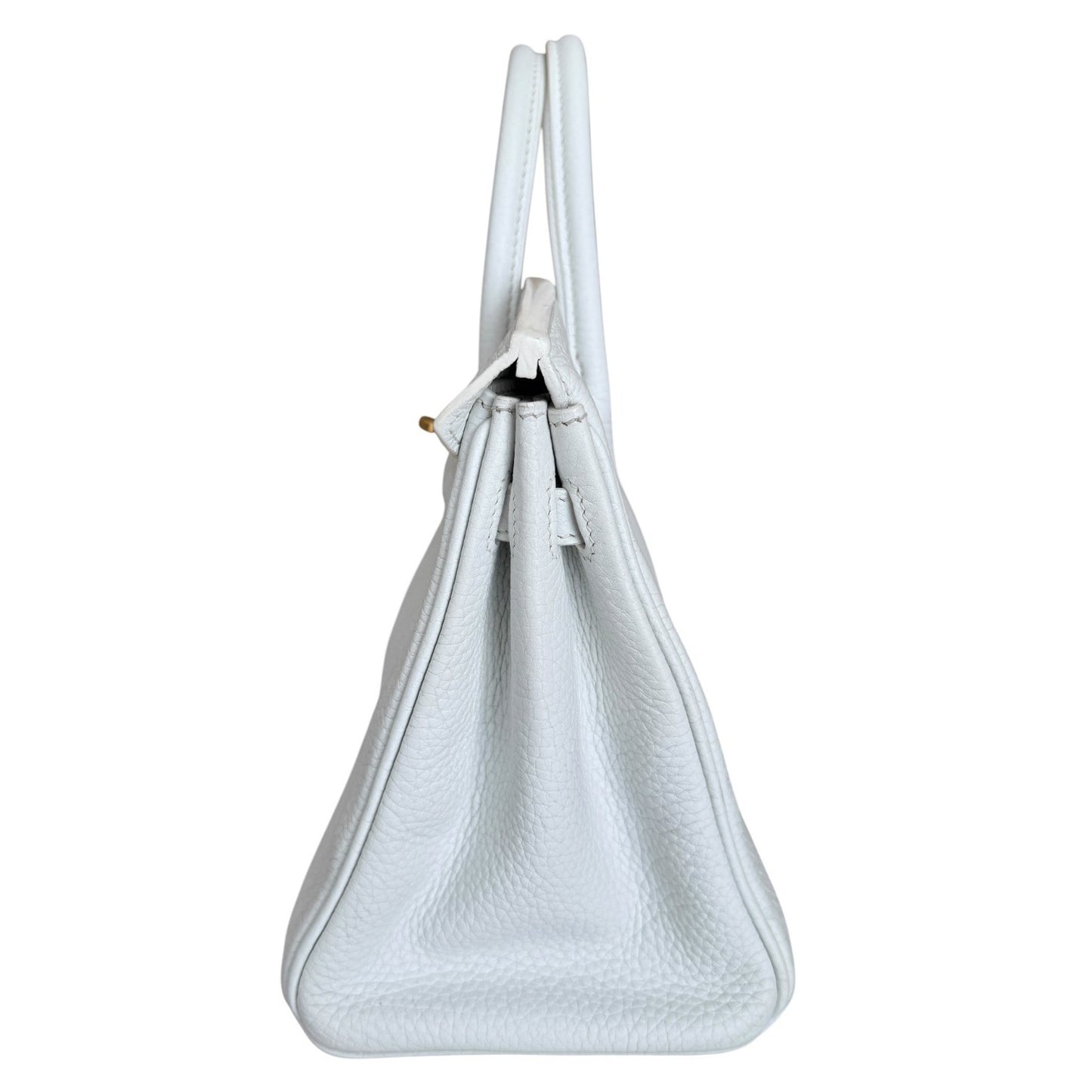 Hermes Birkin 25 White Blanc Leather Gold Hardware Rare