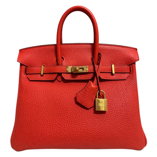 Hermes Birkin 25 Poppy Orange Togo Leather Gold Hardware RARE