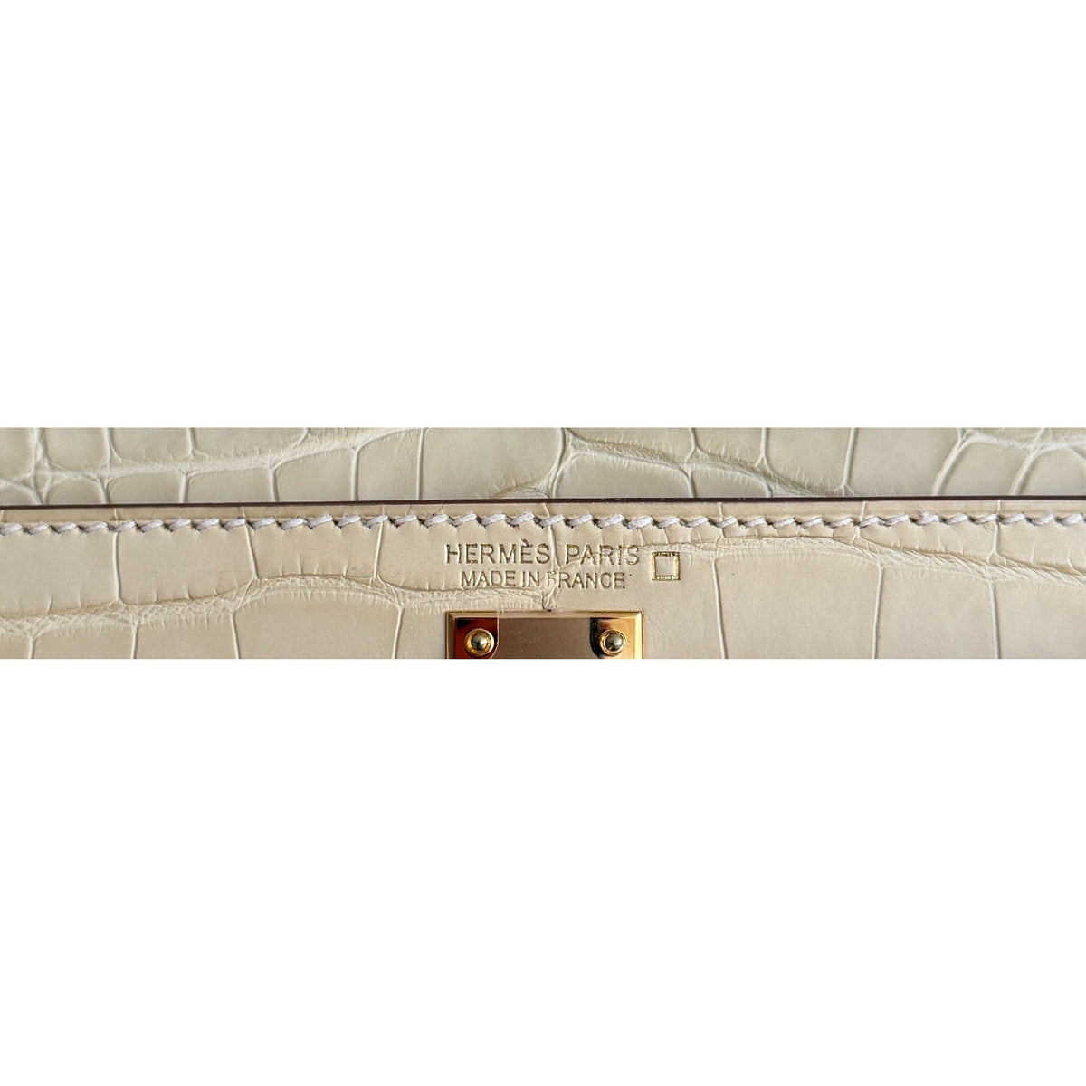 Hermes Kelly Mini 20 Matte Alligator Leather Vanille Vanilla Gold Hardware