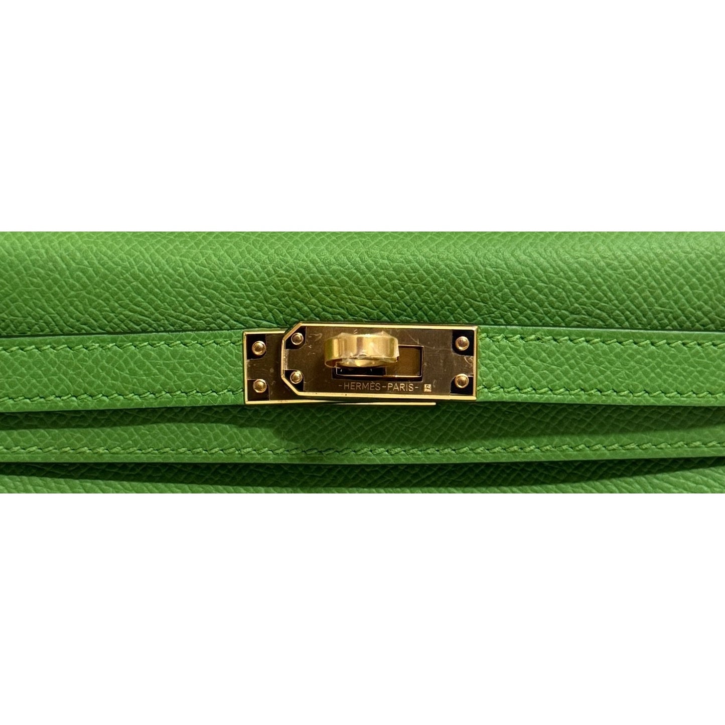 Hermes Kelly Mini 20 Vert Yucca Green Epsom Leather Gold Hardware RARE