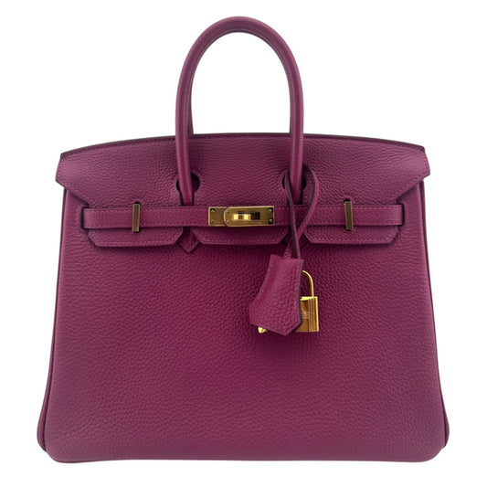 Hermes Birkin 25 Tosca Purple Togo Leather Gold Hardware RARE