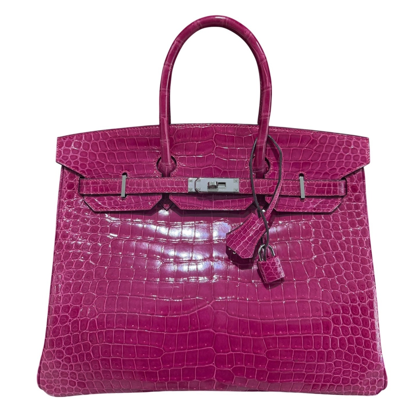 Hermes Birkin 35 Rose Scheherazade Pink Shinny Crocodile Palladium Hardware