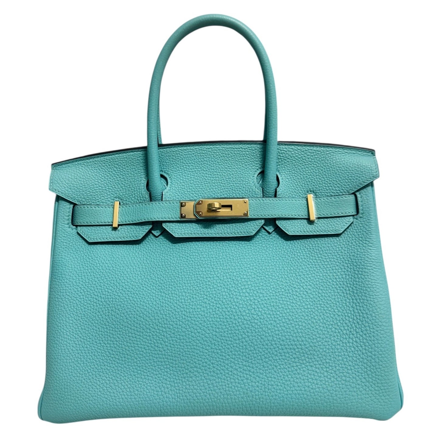 Hermes Birkin 30 Blue Atoll Togo Leather Gold Hardware
