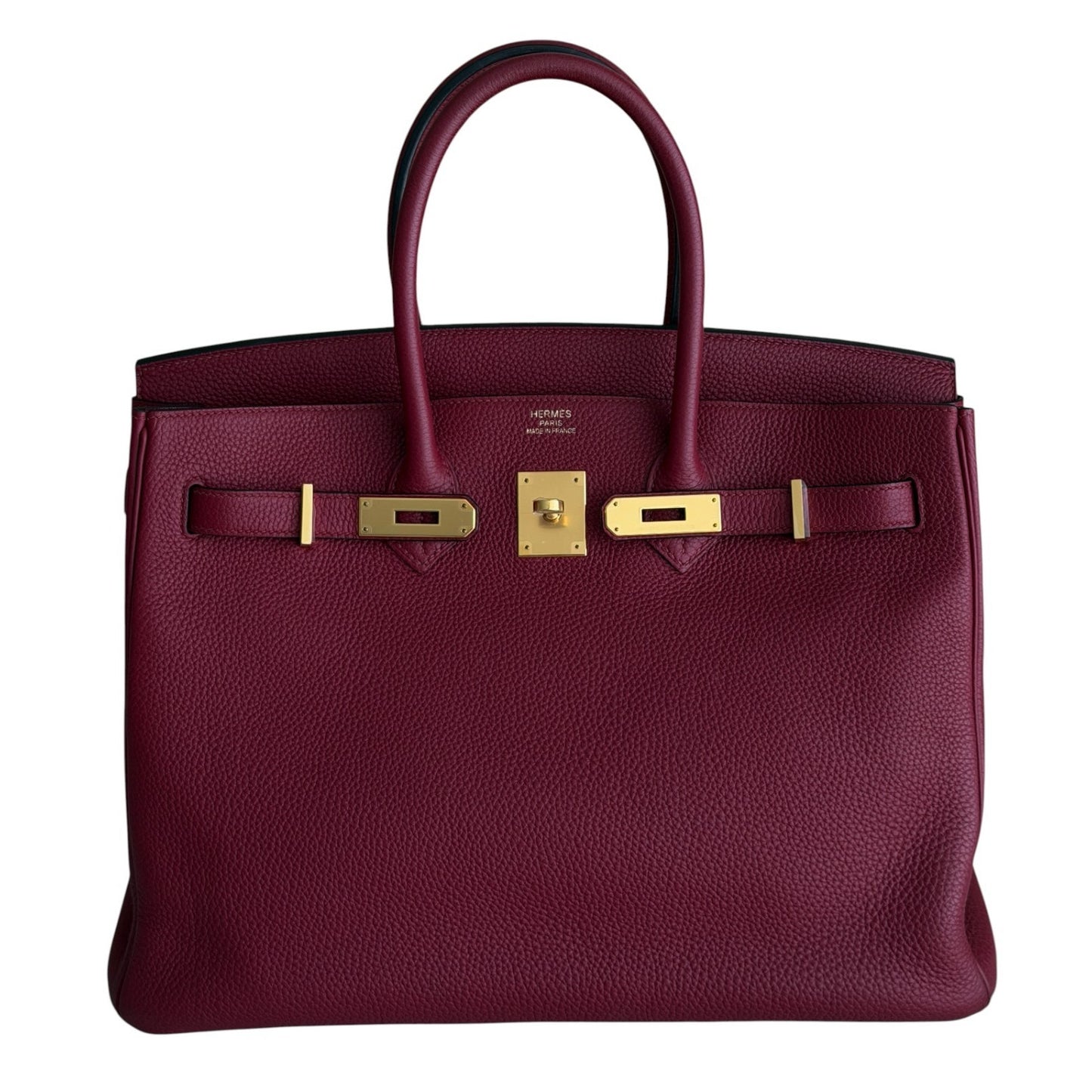 Hermes Birkin 35 Rouge Grenat Red Togo Leather Gold Hardware RARE
