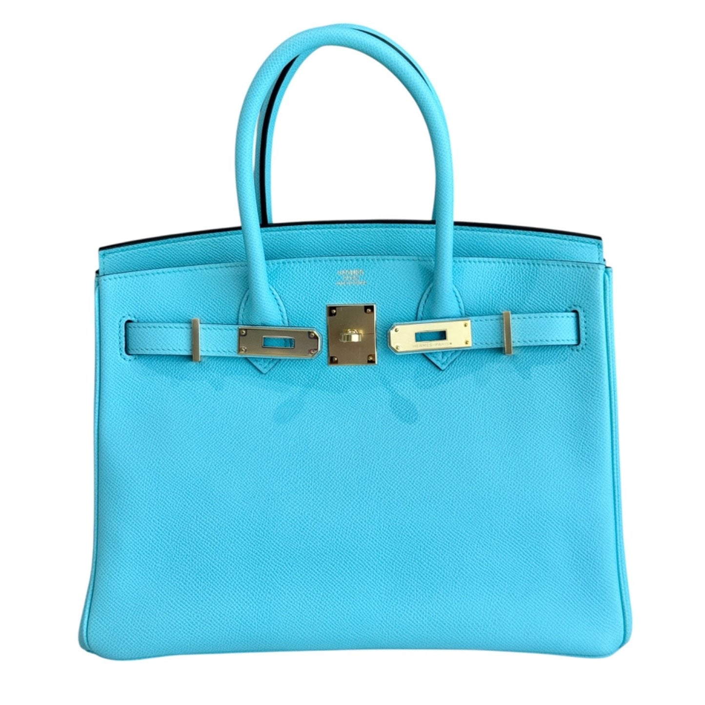 Hermes Birkin 30 Blue Atoll Epsom Leather Gold Hardware