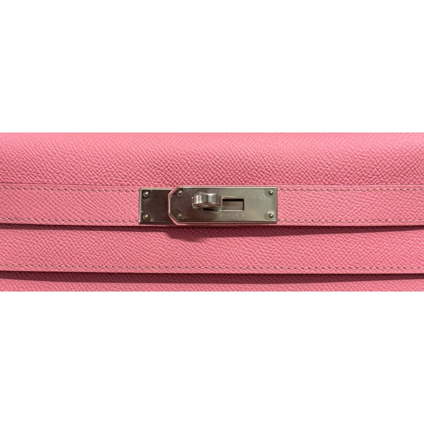 Hermes Kelly 28 Sellier Rose Confetti Pink Epsom Palladium Hardware