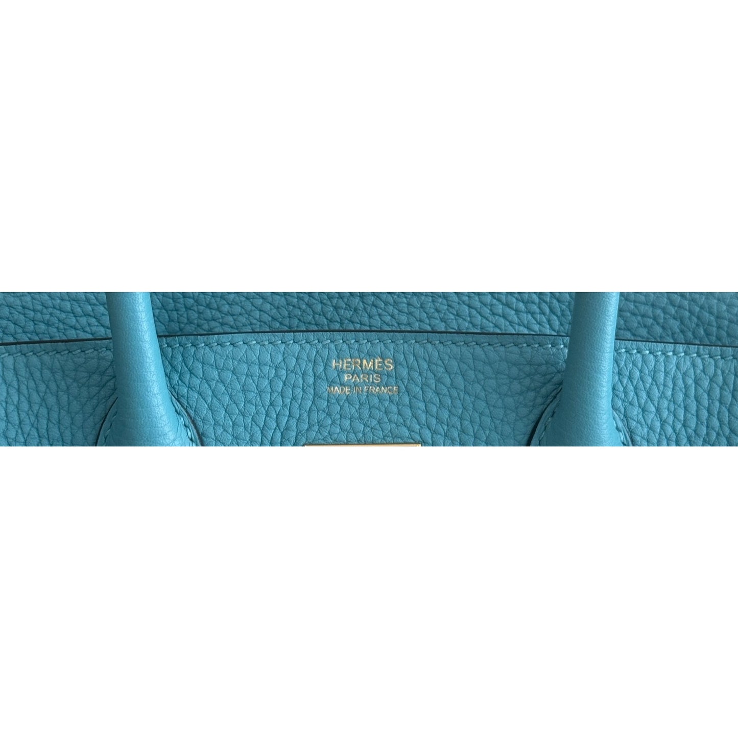 Hermes Birkin 30 Blue Saint Cyr Bleu Togo Leather Gold Hardware Rare