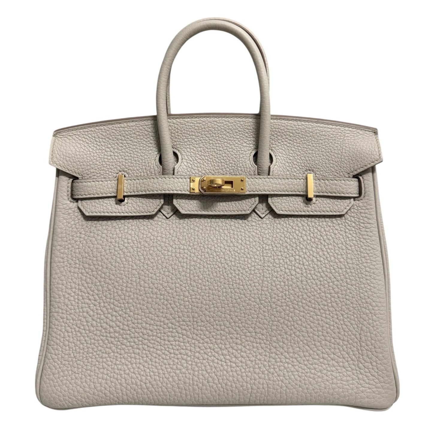 Hermes Birkin 25 Beton Beige Cream Togo Leather Gold Hardware 2024