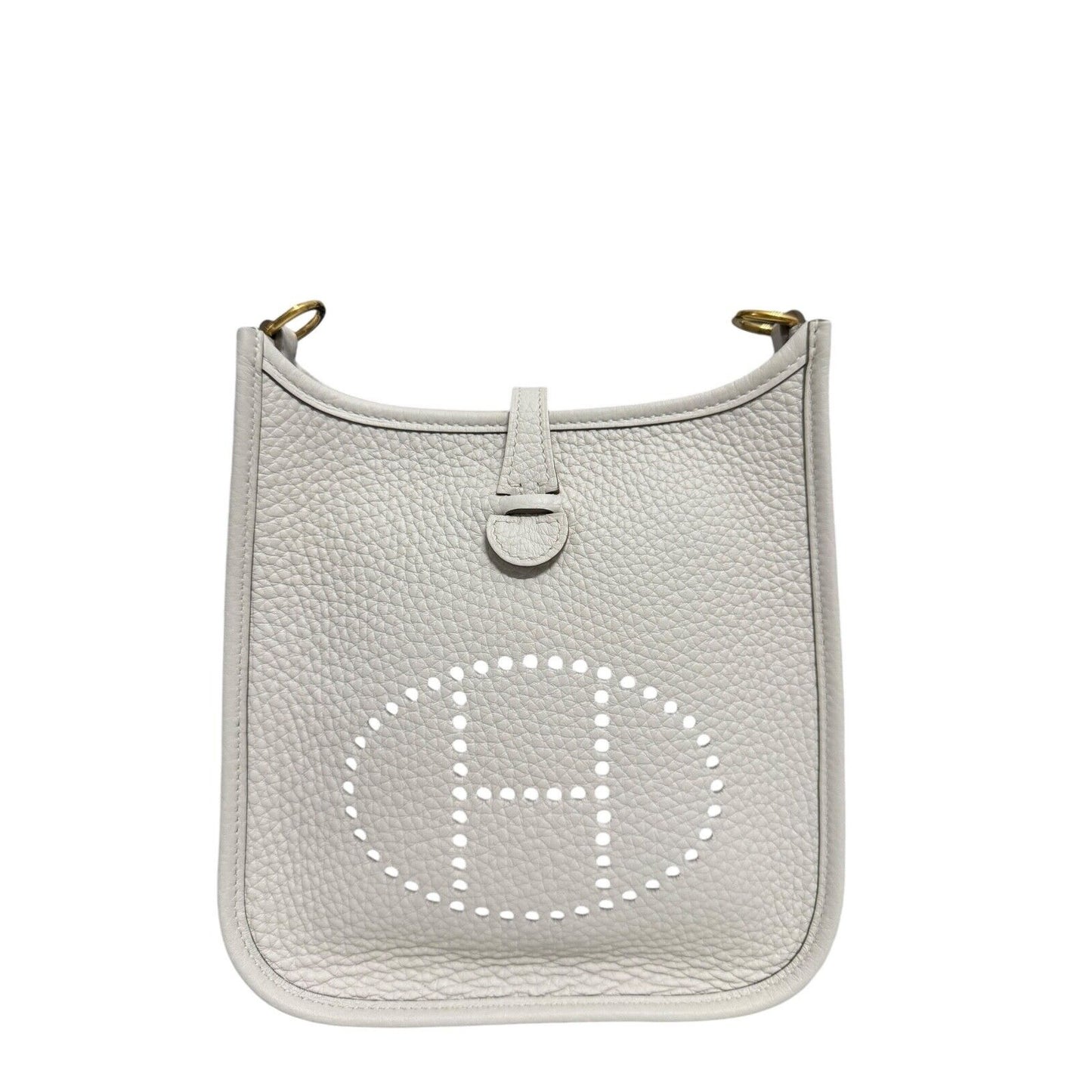 Hermes Mini Evelyne TPM GRIS PALE Gray Gold Hardware 2023