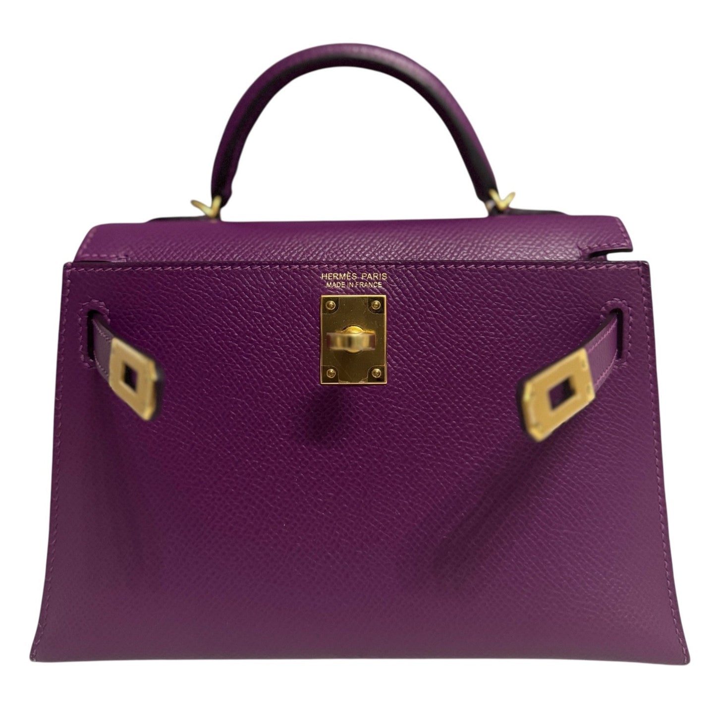 Hermes Kelly Mini 20 Anemone Purple Epsom Leather Gold Hardware RARE