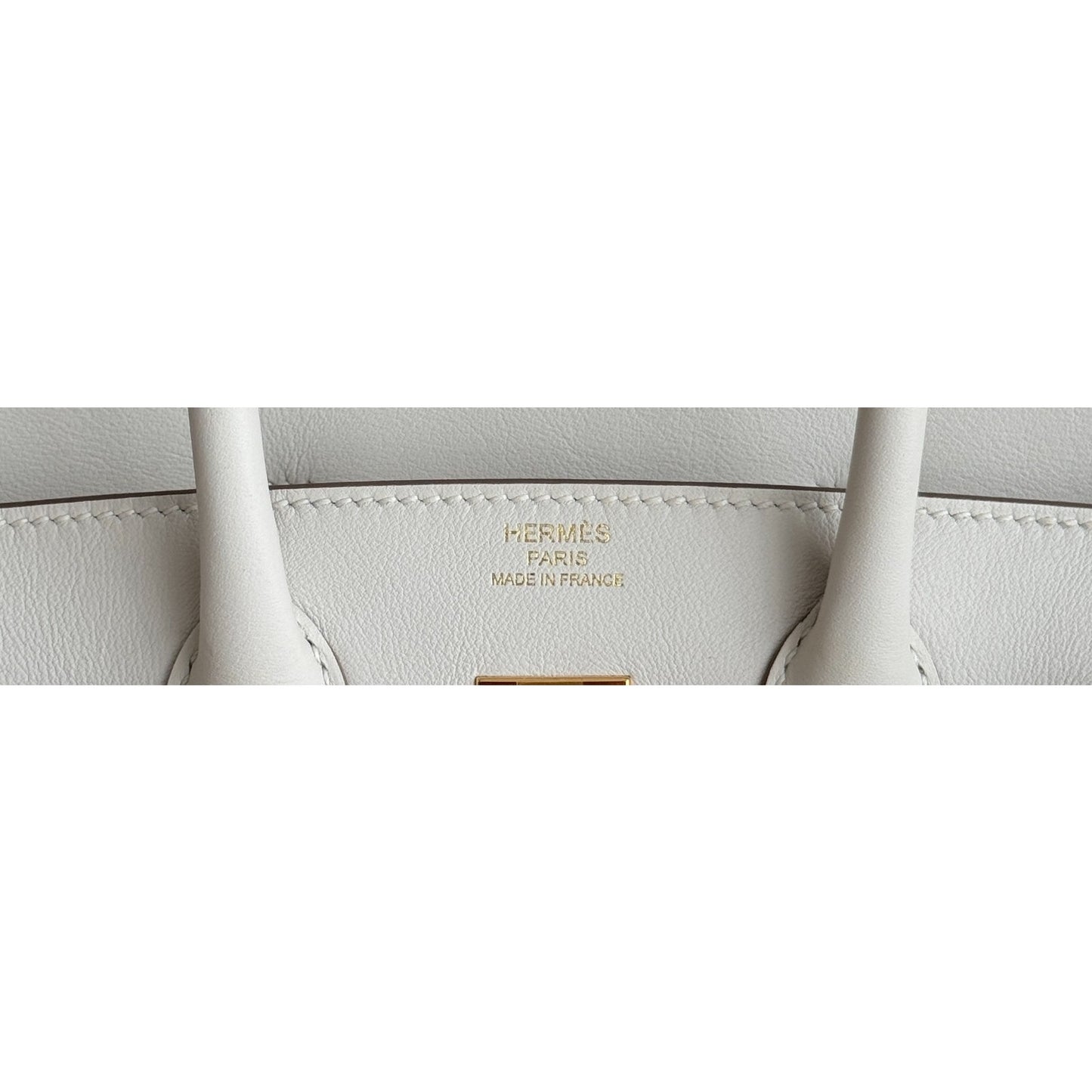 Hermes Birkin 25 Mushroom White Gray Leather Gold Hardware