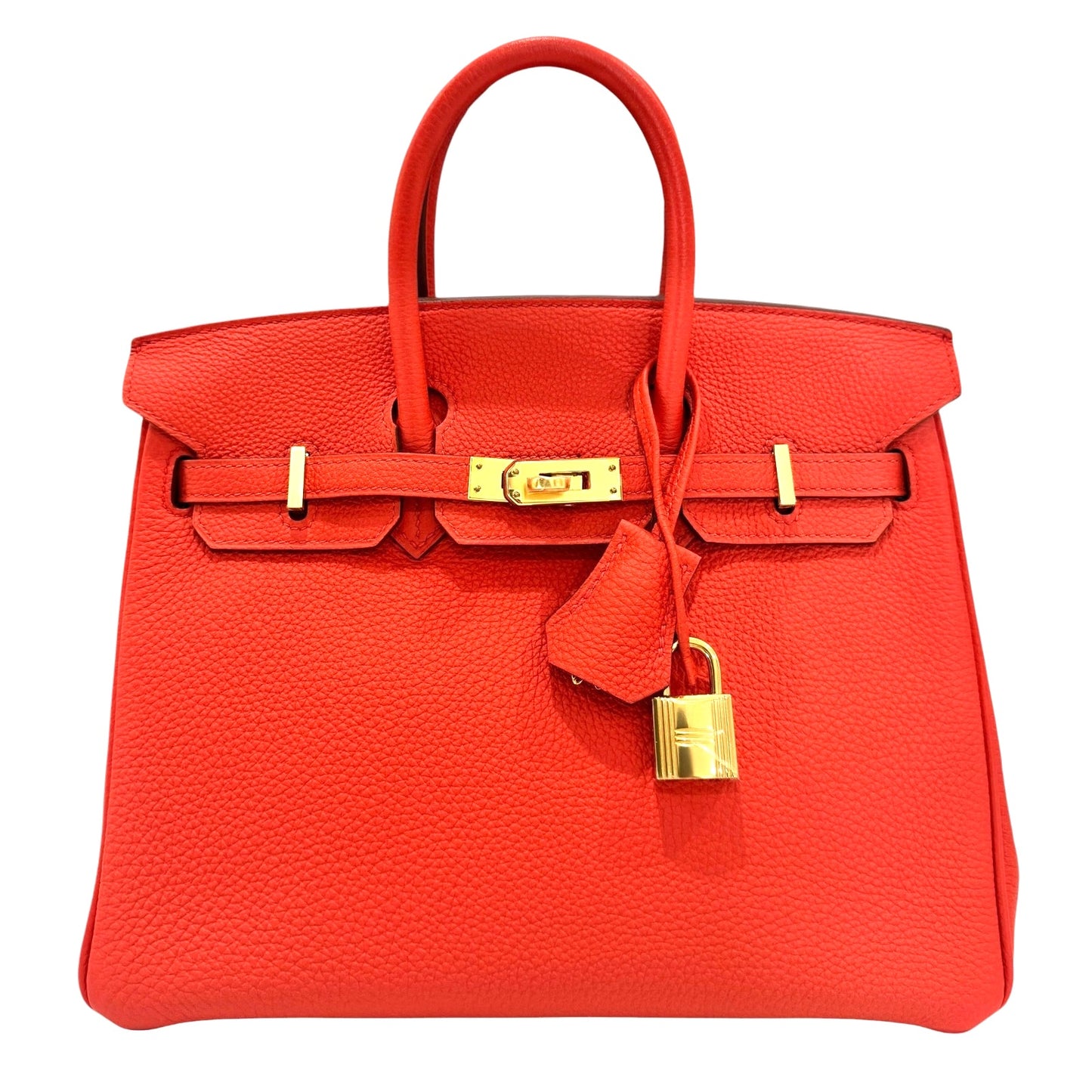 Hermes Birkin 25 Poppy Orange Togo Leather Gold Hardware