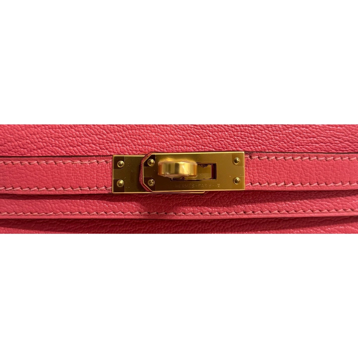 Hermes Kelly Mini 20 Rose Lipstick Pink Chèvre Leather Gold Hardware RARE