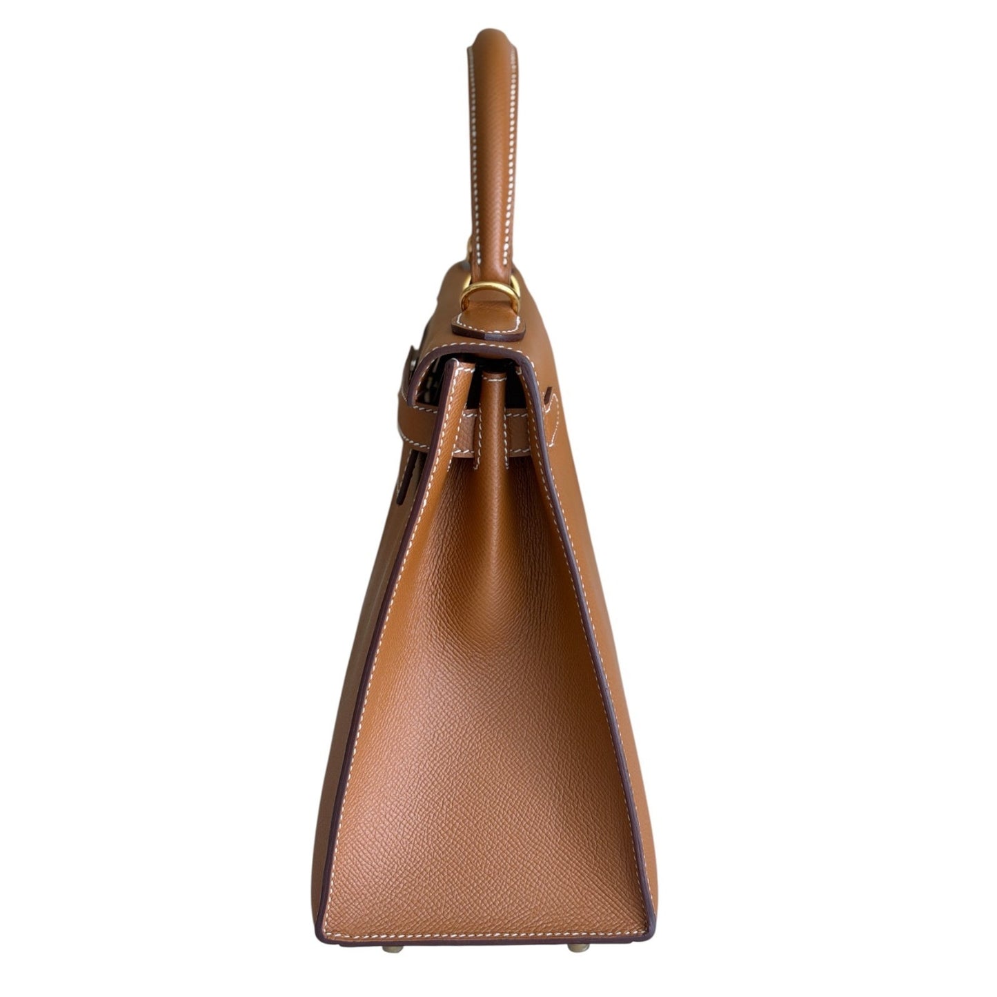 Hermes Kelly 28 Sellier Gold Tan Epsom Leather Gold Hardware RARE