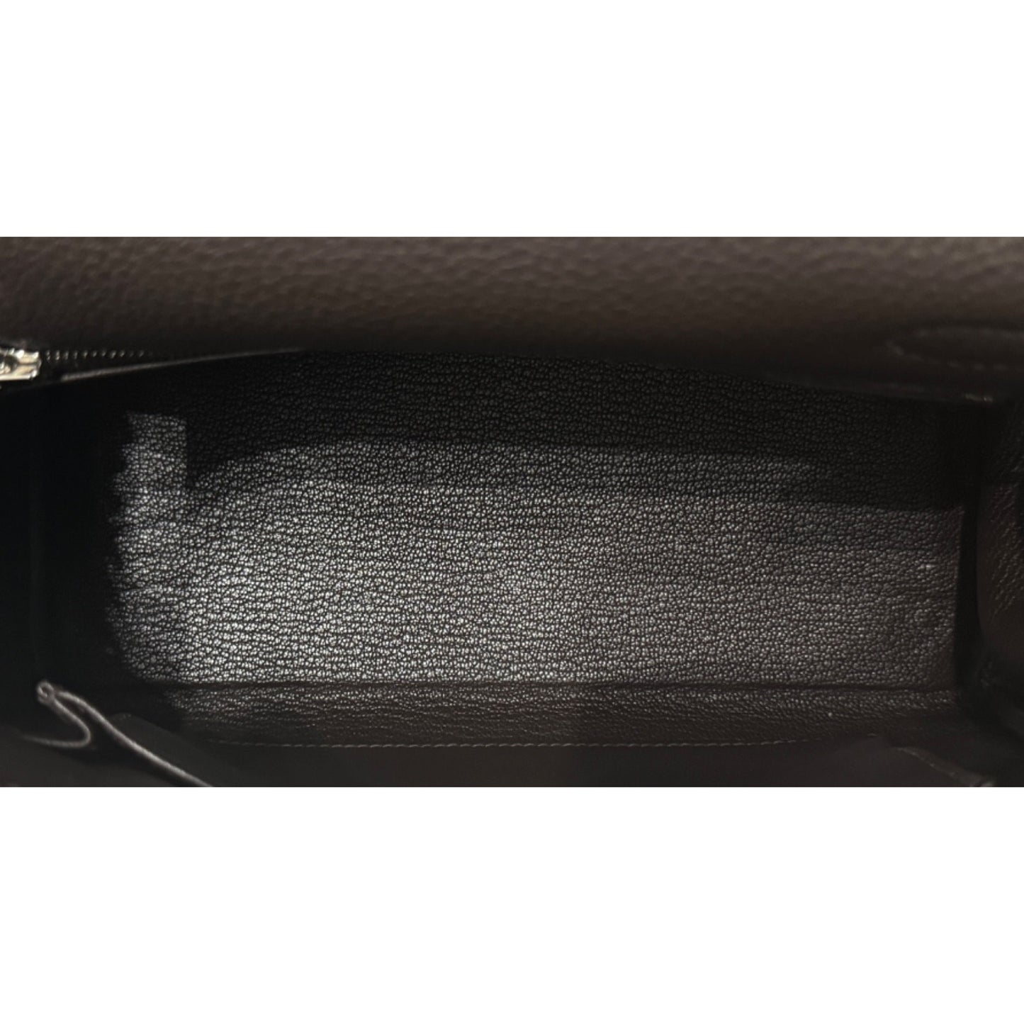 Hermes Kelly 25 Ebene Brown Togo Leather Palladium Hardware