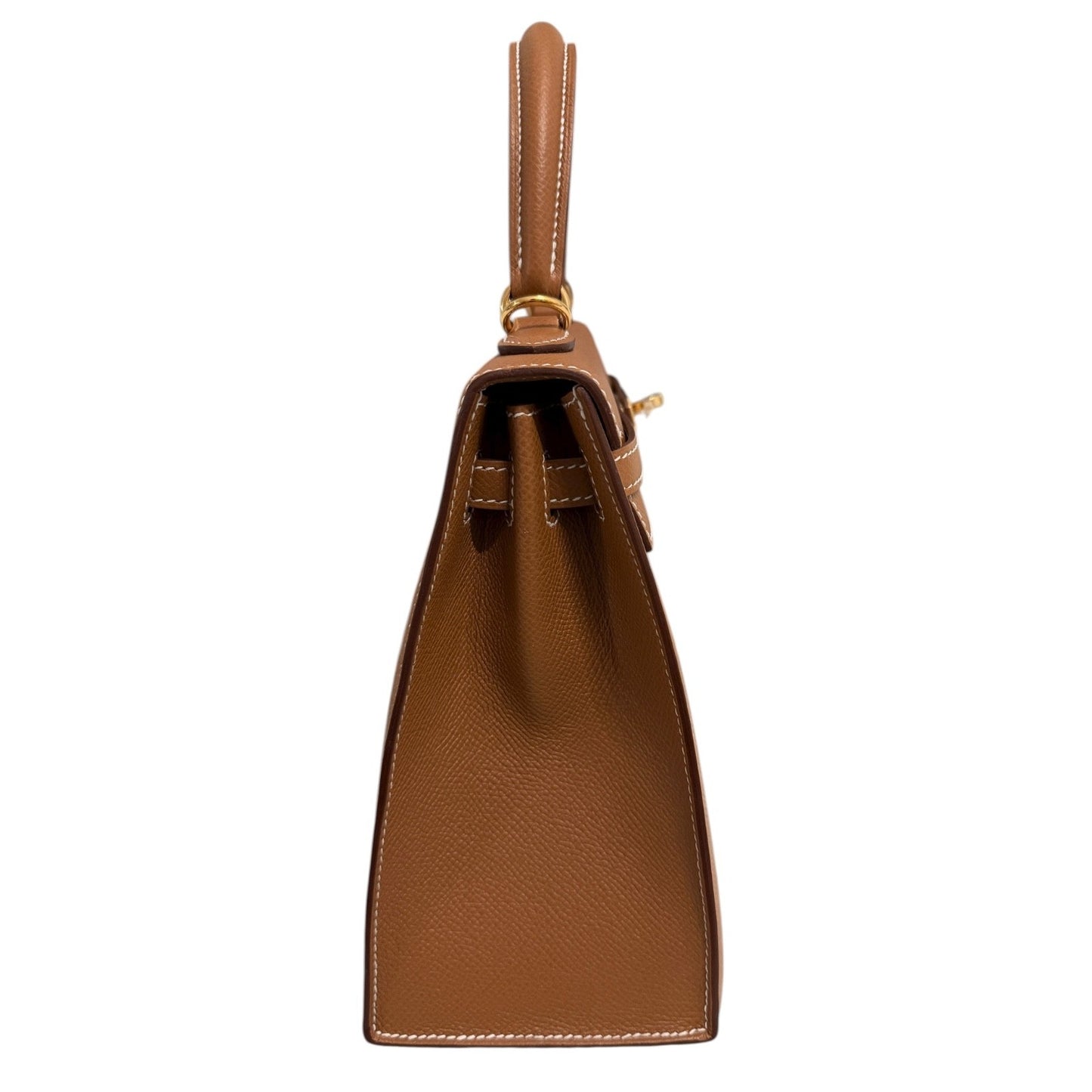 Hermes Kelly 25 Sellier Gold Tan Epsom Leather Gold Hardware