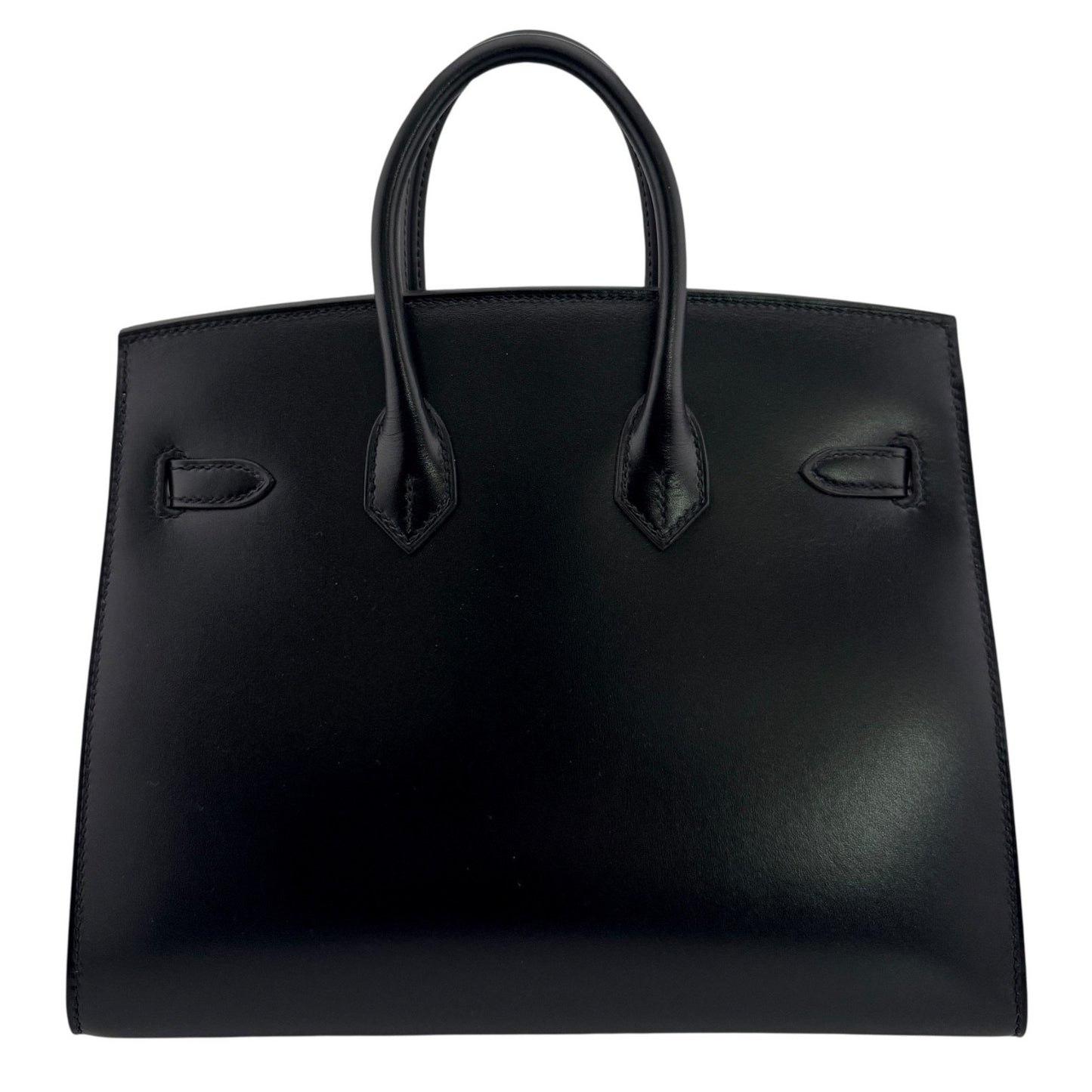 Hermes Birkin 25 Sellier Black Noir Box Leather Palladium Hardware NEW RARE