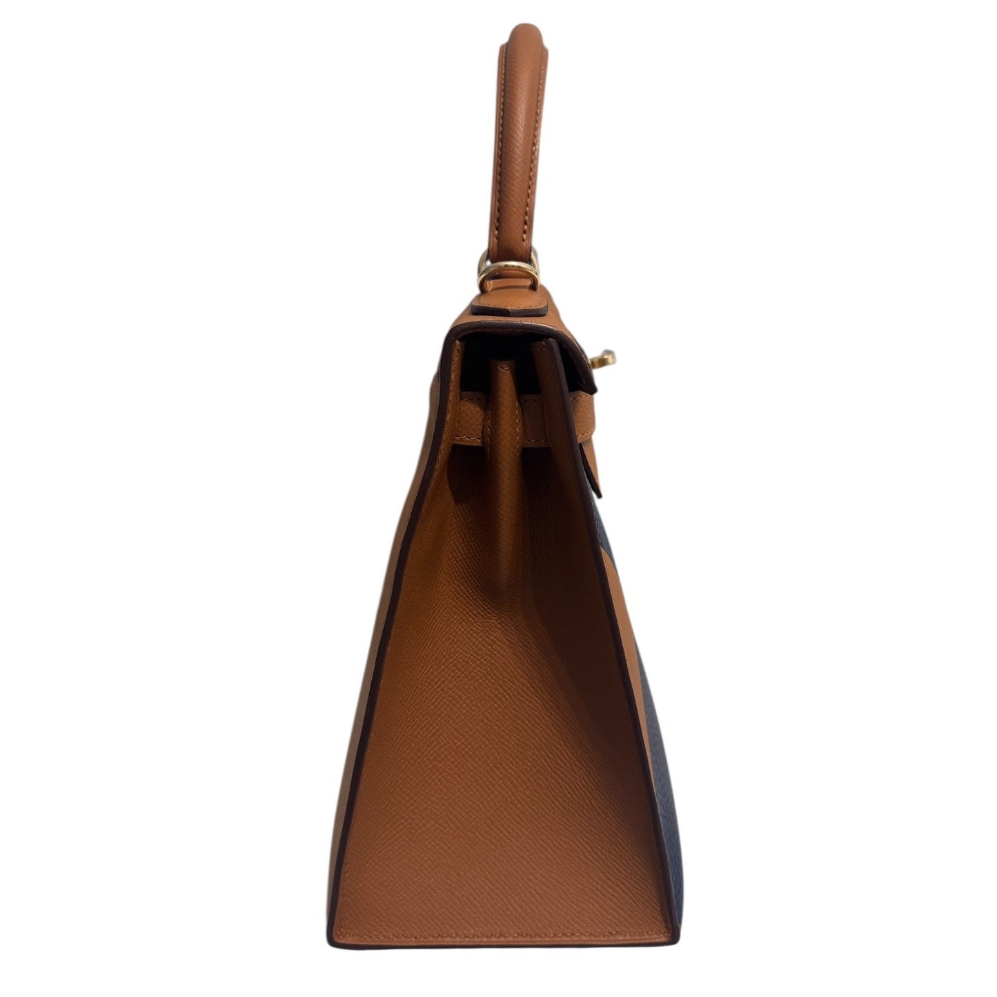 Hermes Kelly 28 Sellier Limited Kellygraphie Gold, Blue Celeste, Indigo Epsom