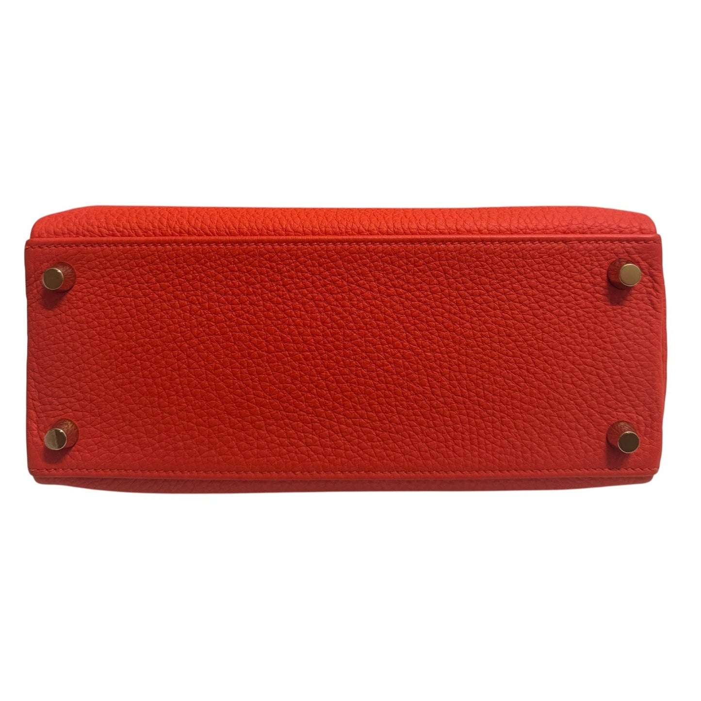 Hermes Kelly 25 Orange Poppy Togo Leather Gold Hardware RARE