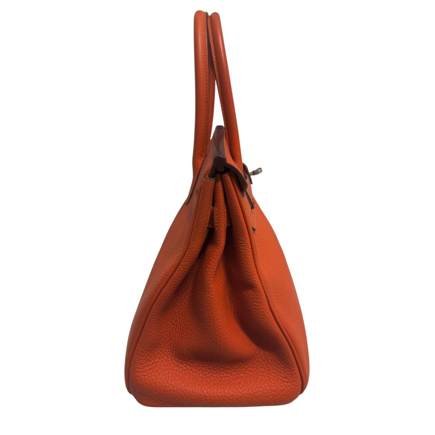 Hermes Birkin 30 Orange Feu Togo Leather Palladium Hardware