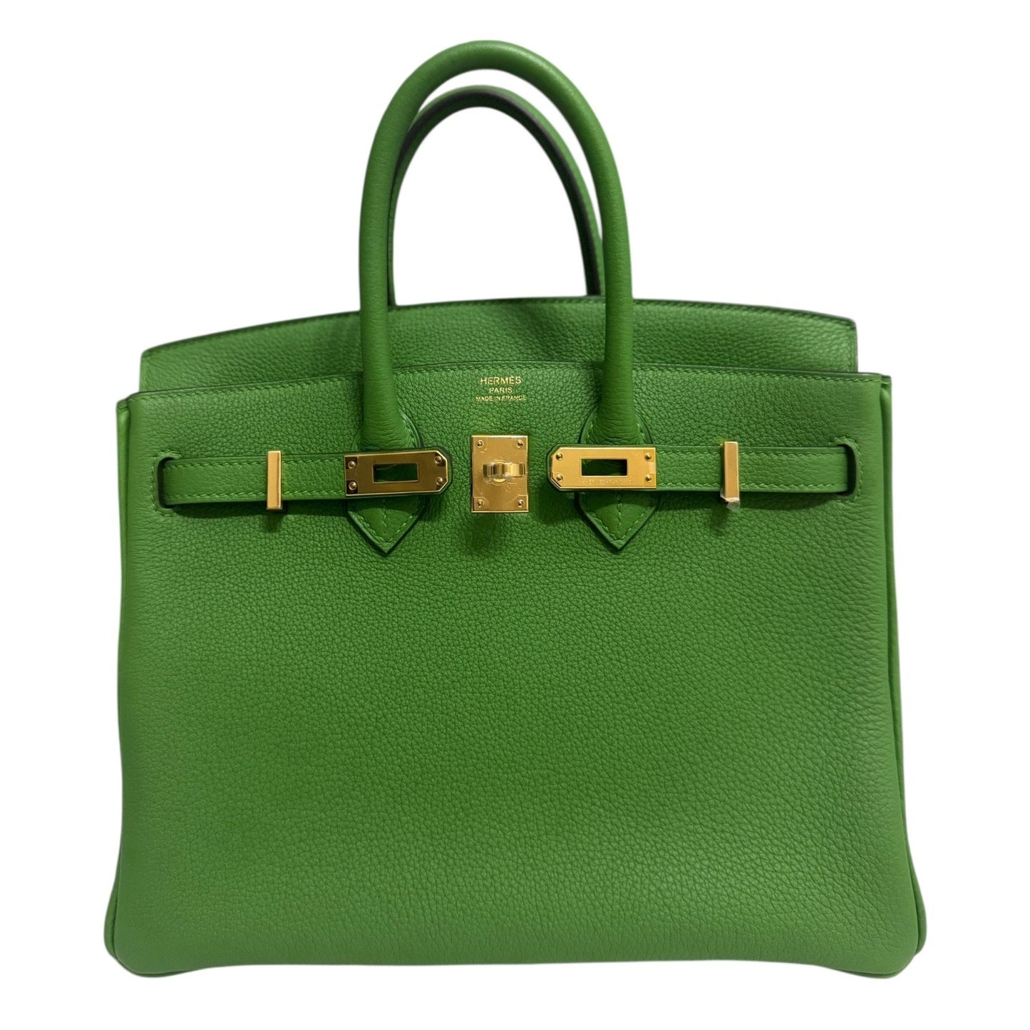 Hermes Birkin 25 Vert Yucca Green Togo Leather Gold Hardware NEW