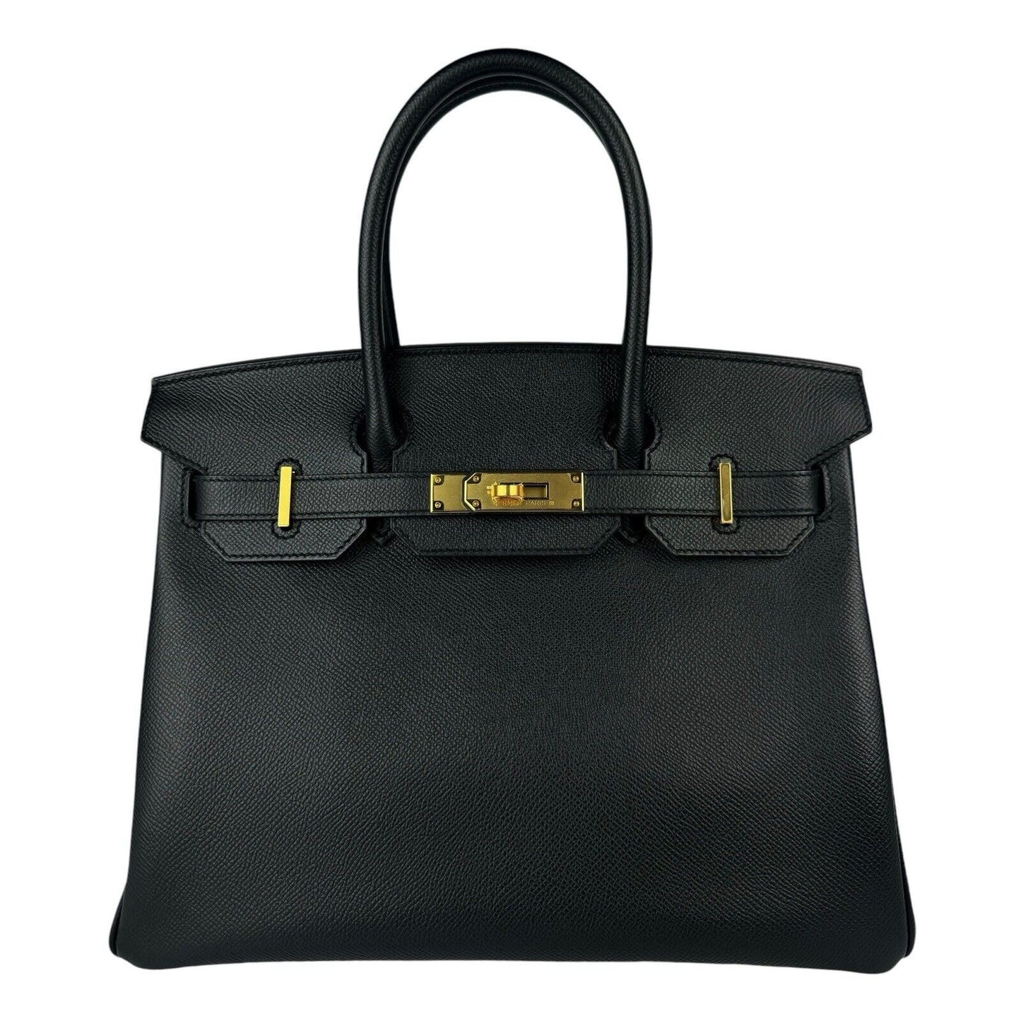 Hermes Birkin 30 Black Noir Epsom Leather Gold Hardware RARE