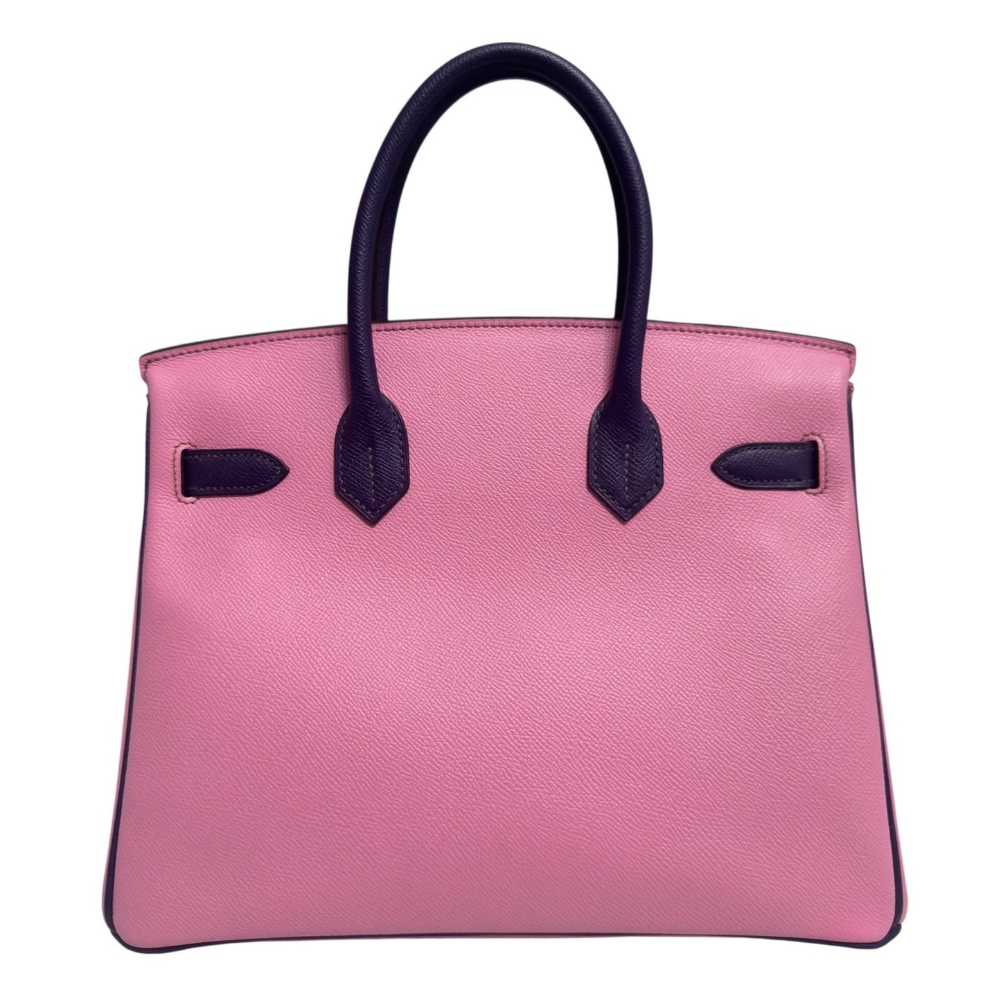 Hermes Birkin 30 Special Order Bubblegum Pink Ultra Violet Epsom Brushed Gold