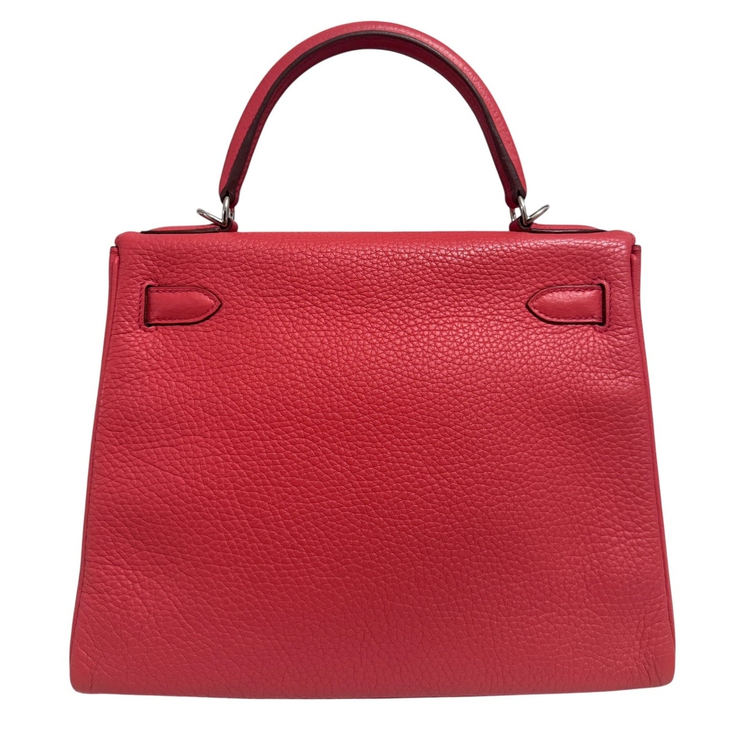 Hermes Kelly 28 Bougainvillea Pink red Togo Leather Palladium Hardware RARE