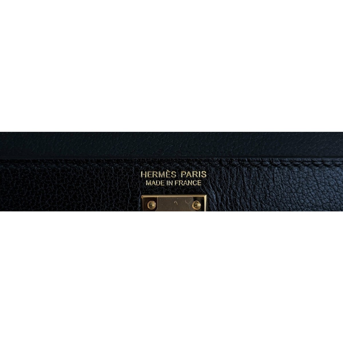 Hermes Kelly Mini 20 Black Noir Chevre Coromandel Leather Gold Hardware