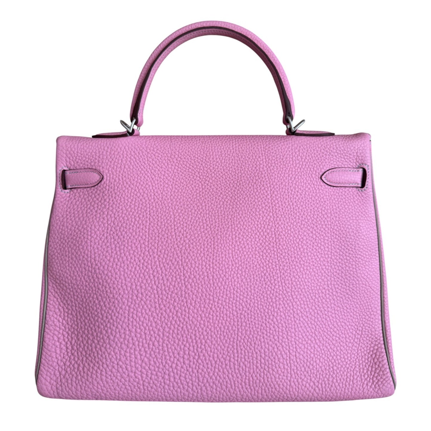 Hermes Kelly 35 Special Order Bubblegum Gray Togo Leather Brushed Palladium