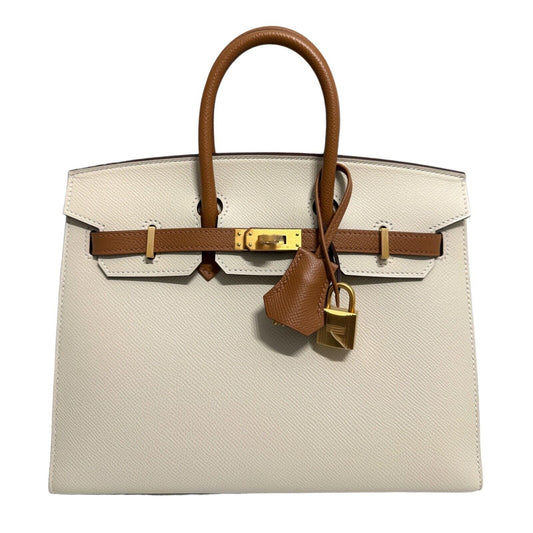 Hermes Birkin 25 Sellier Special Order Craie & Gold Epsom Brushed Gold Hardware