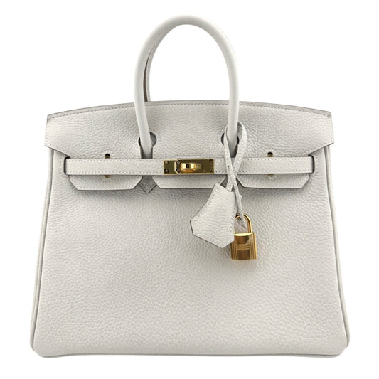 Hermes Birkin 25 Gris Pale Gray Grey Togo Leather Gold Hardware Handbag 2024