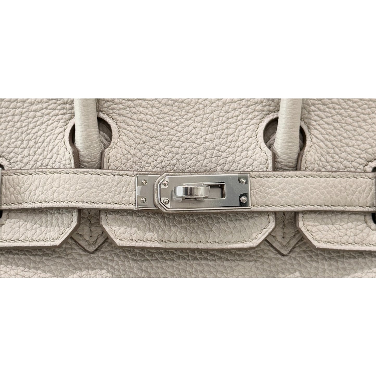 Hermes Birkin 25 Beton Cream Togo Leather Palladium Hardware Rare