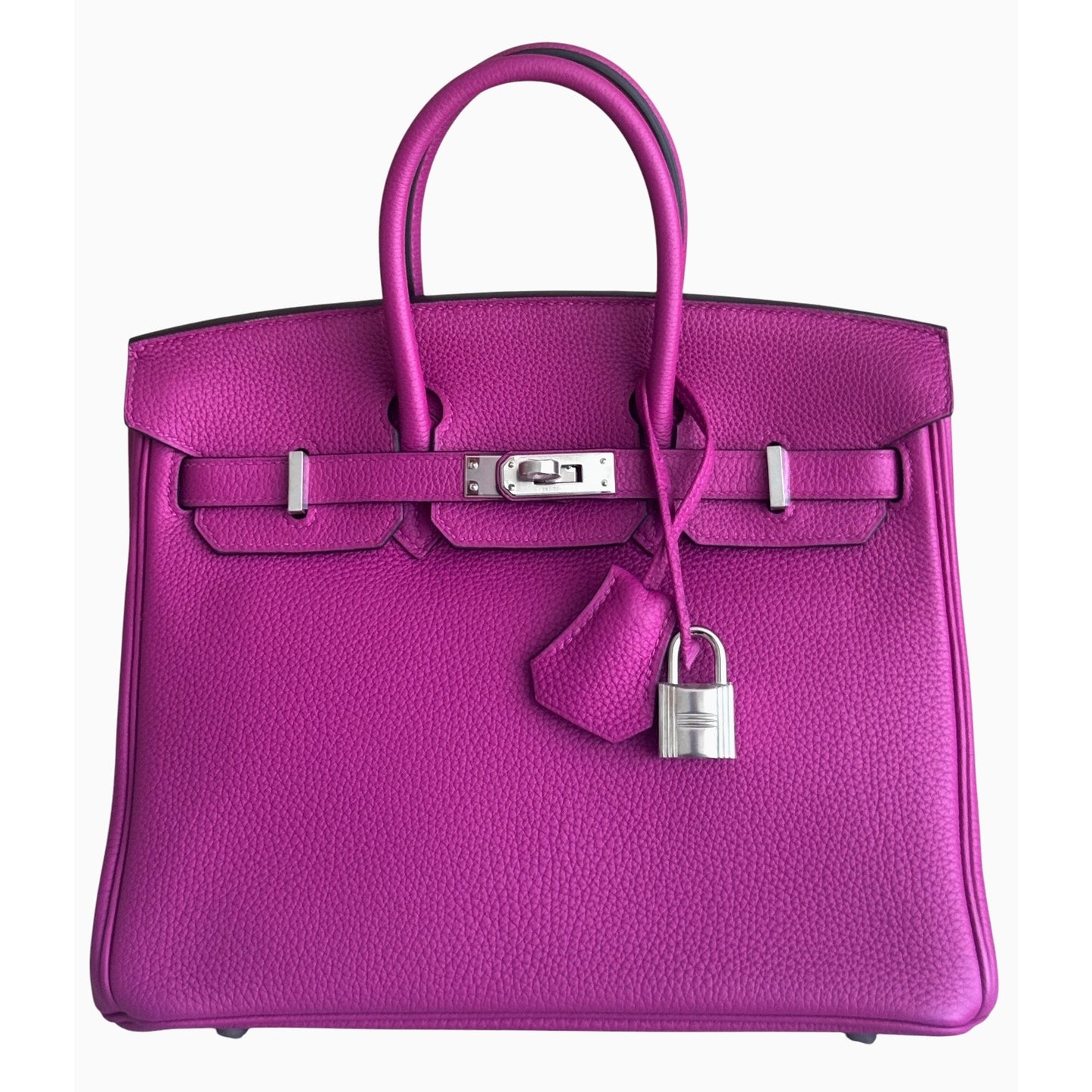 Hermes Birkin 25 Rose Pourpre Pink Purple Togo Leather Palladium Hardware