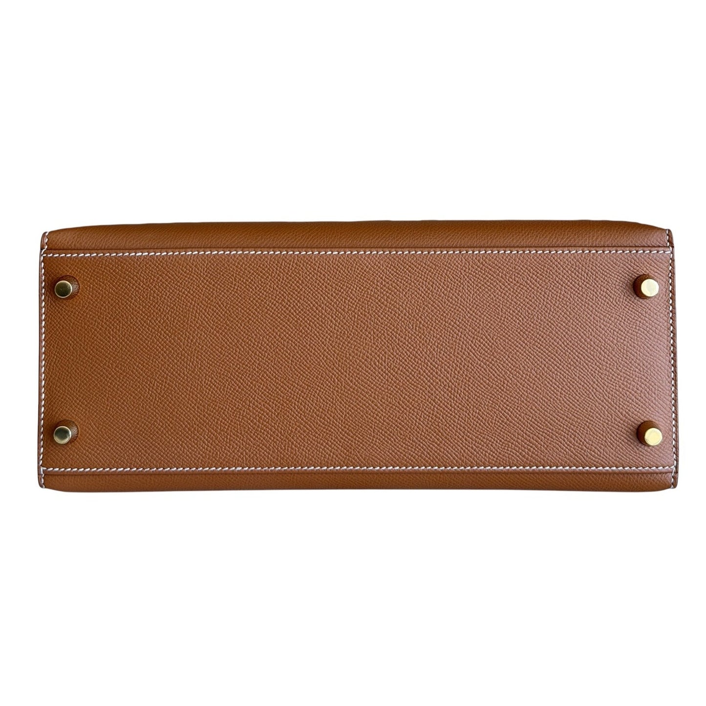 Hermes Kelly 28 Sellier Gold Tan Epsom Leather Gold Hardware RARE