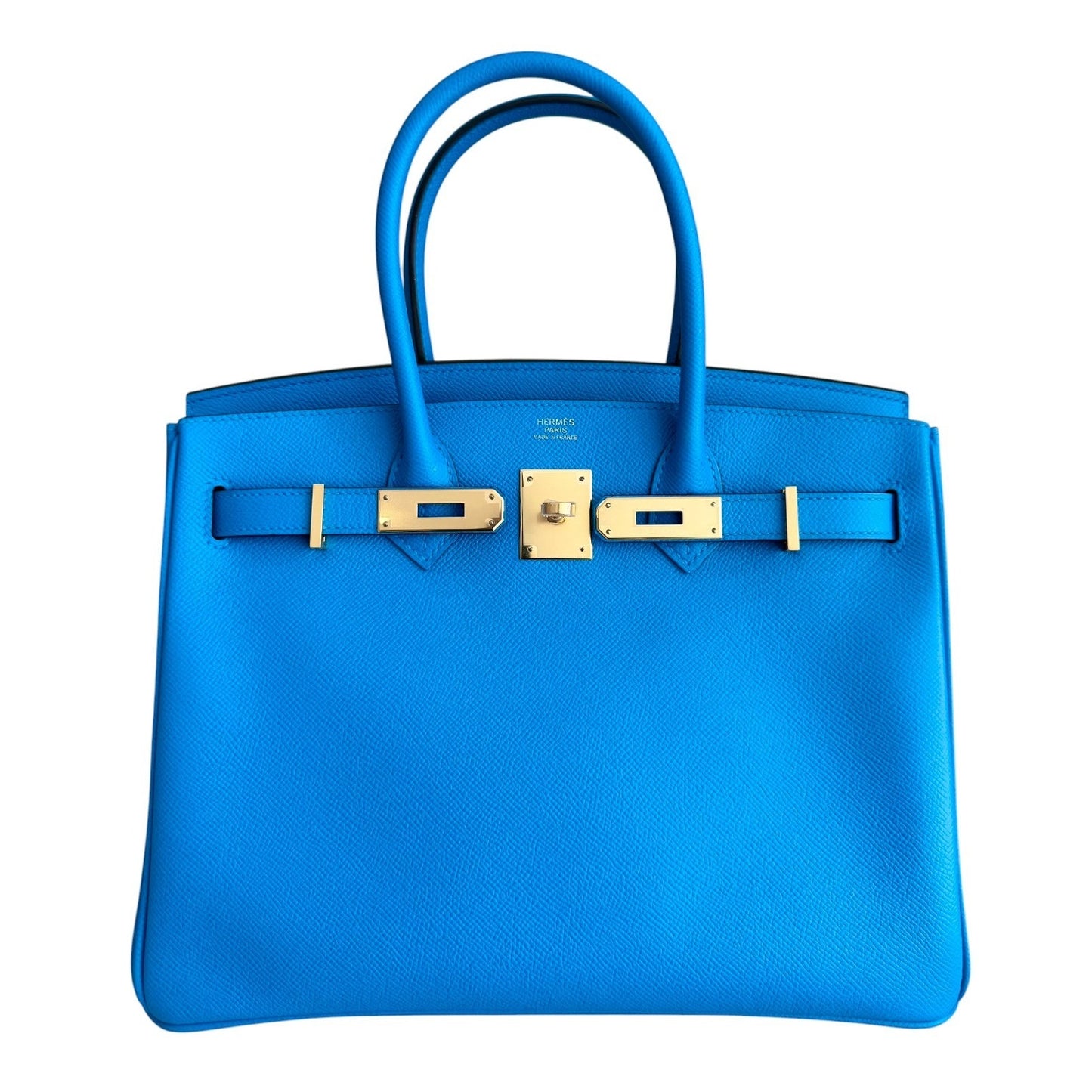 Hermes Birkin 30 Blue Frida Epsom Leather Gold Hardware