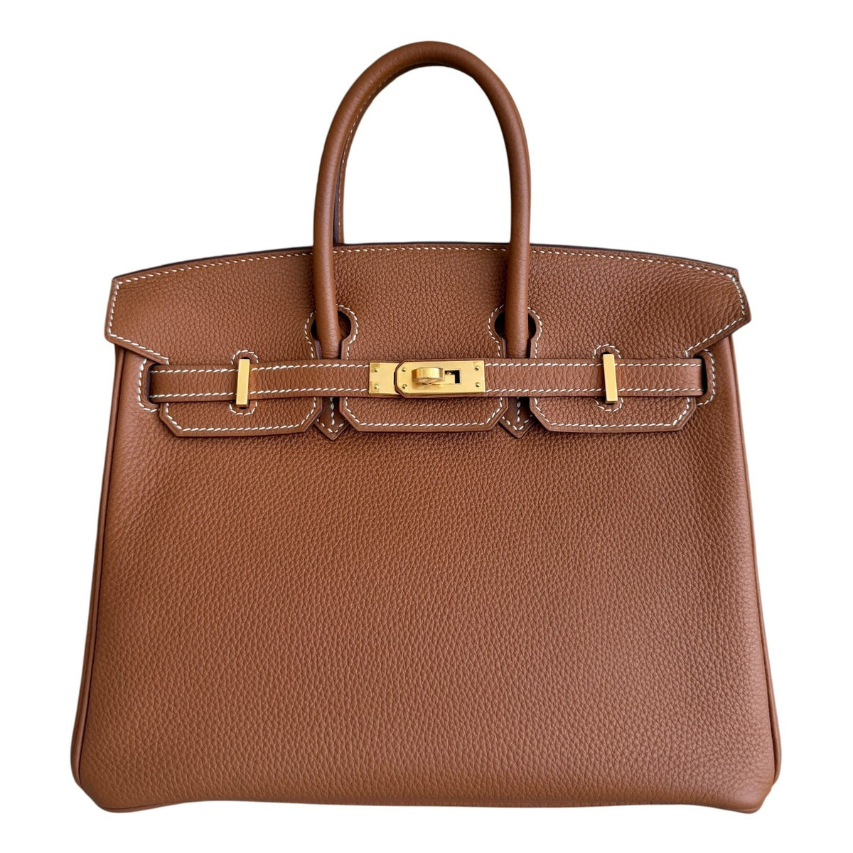 Hermes Birkin 25 Gold Tan Togo Leather Gold Hardware