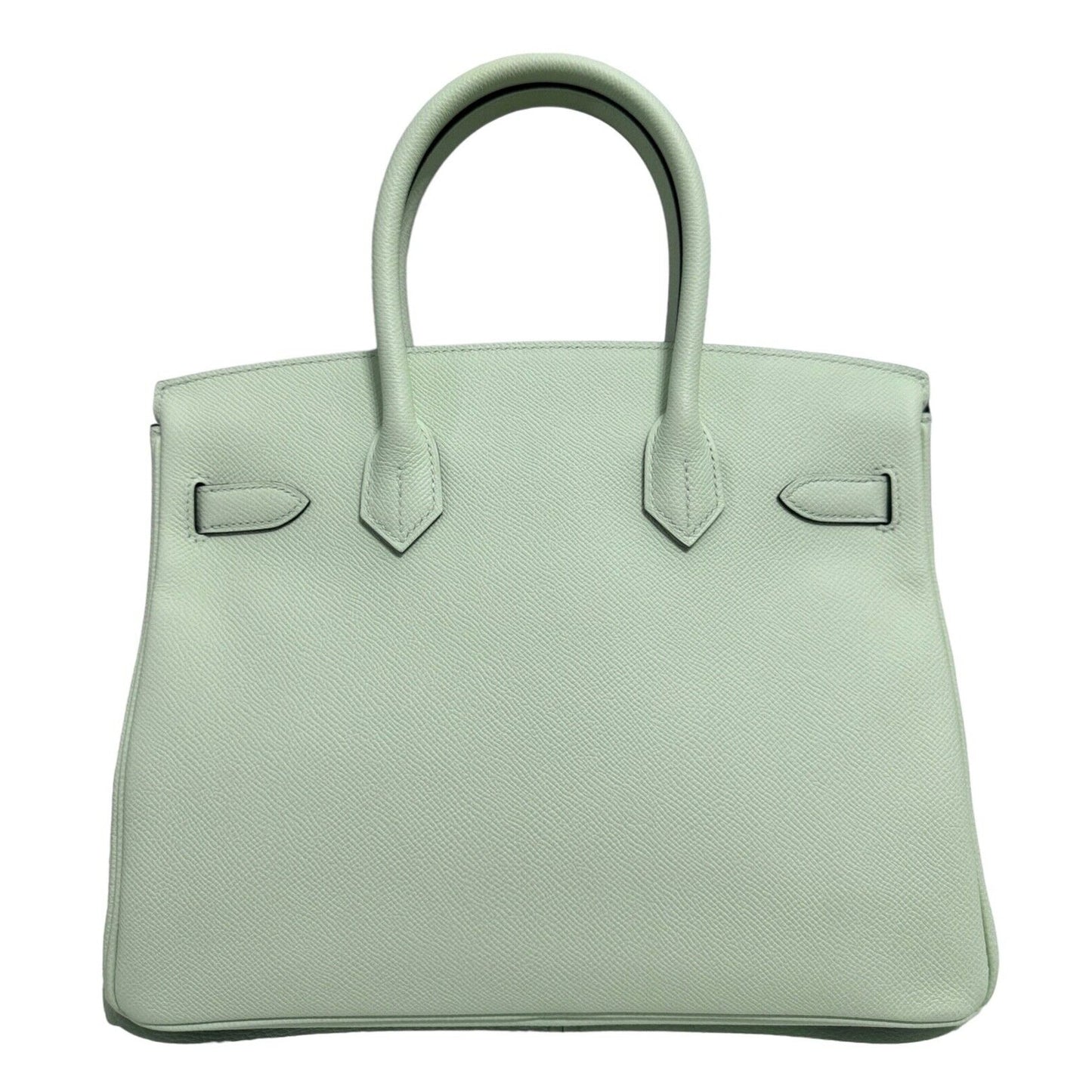 Hermes Birkin 30 Vert Fizz Green Epsom Leather Palladium Hardware Handbag 2024