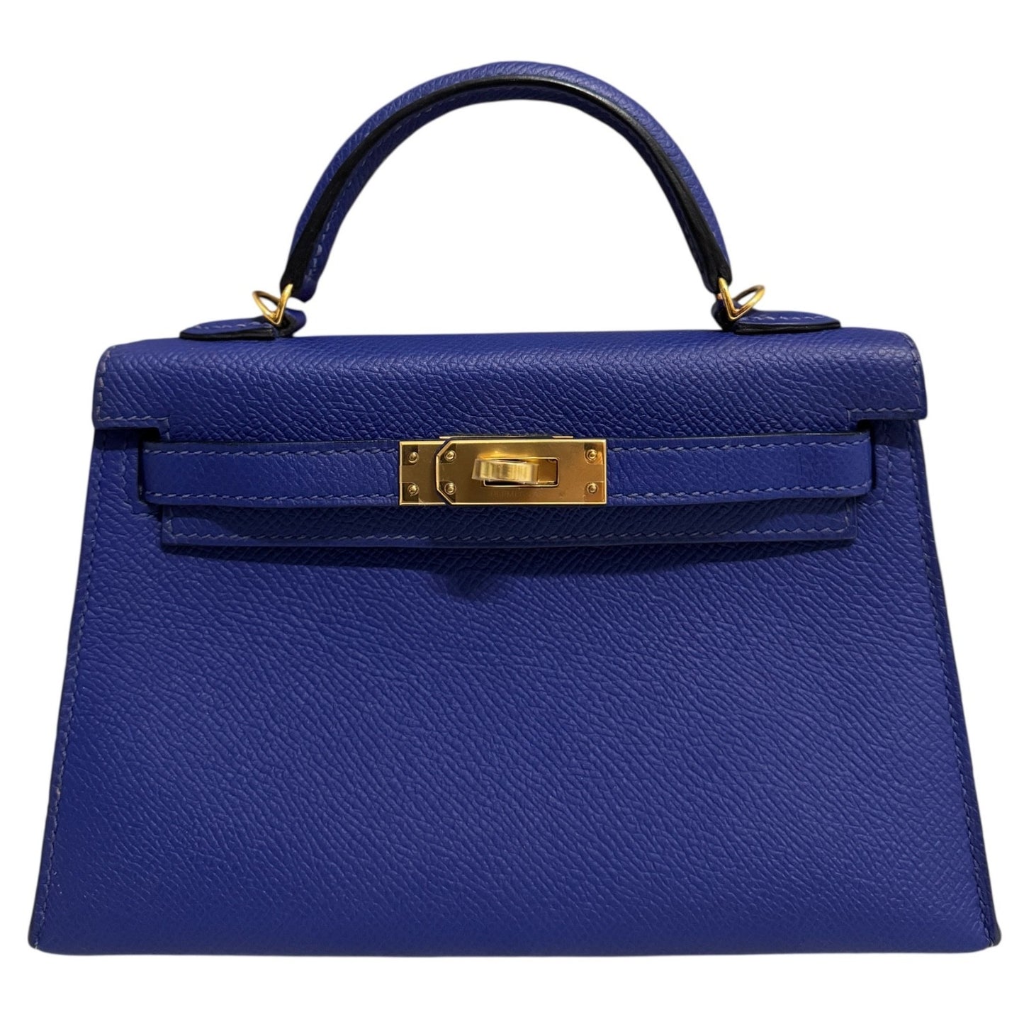 Hermes Kelly Mini 20 Blue Electric Epsom Leather Gold Hardware RARE