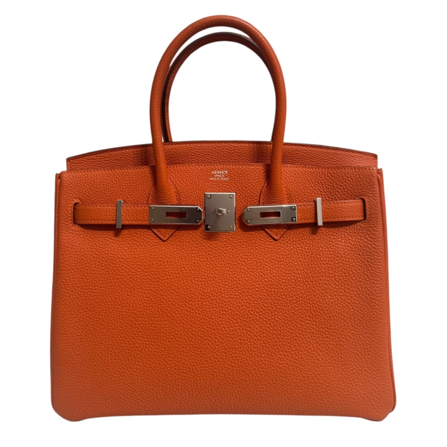 Hermes Birkin 30 Orange Togo Leather Gold Hardware