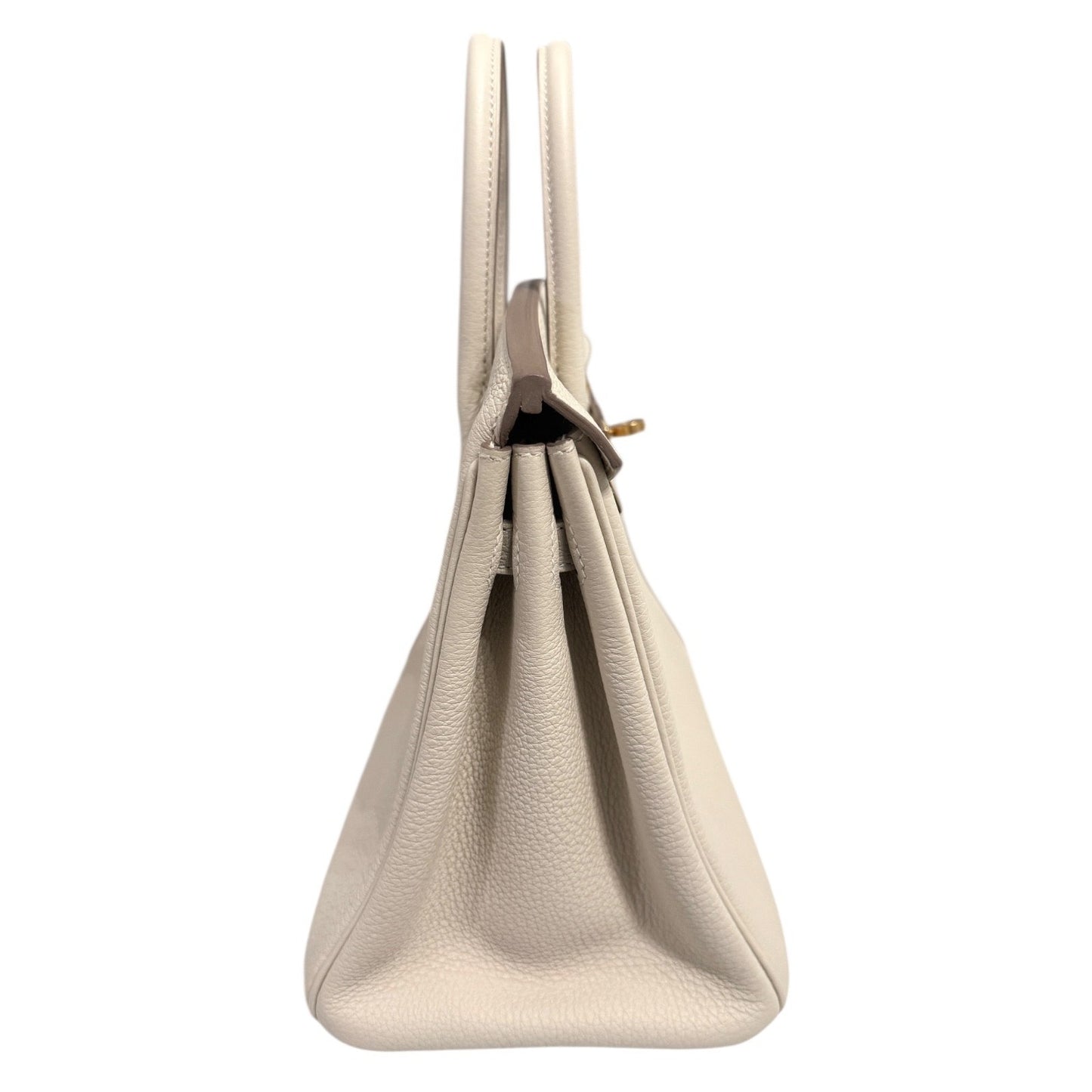 Hermes Birkin 25 Craie White Beige Togo Leather Gold Hardware Handbag