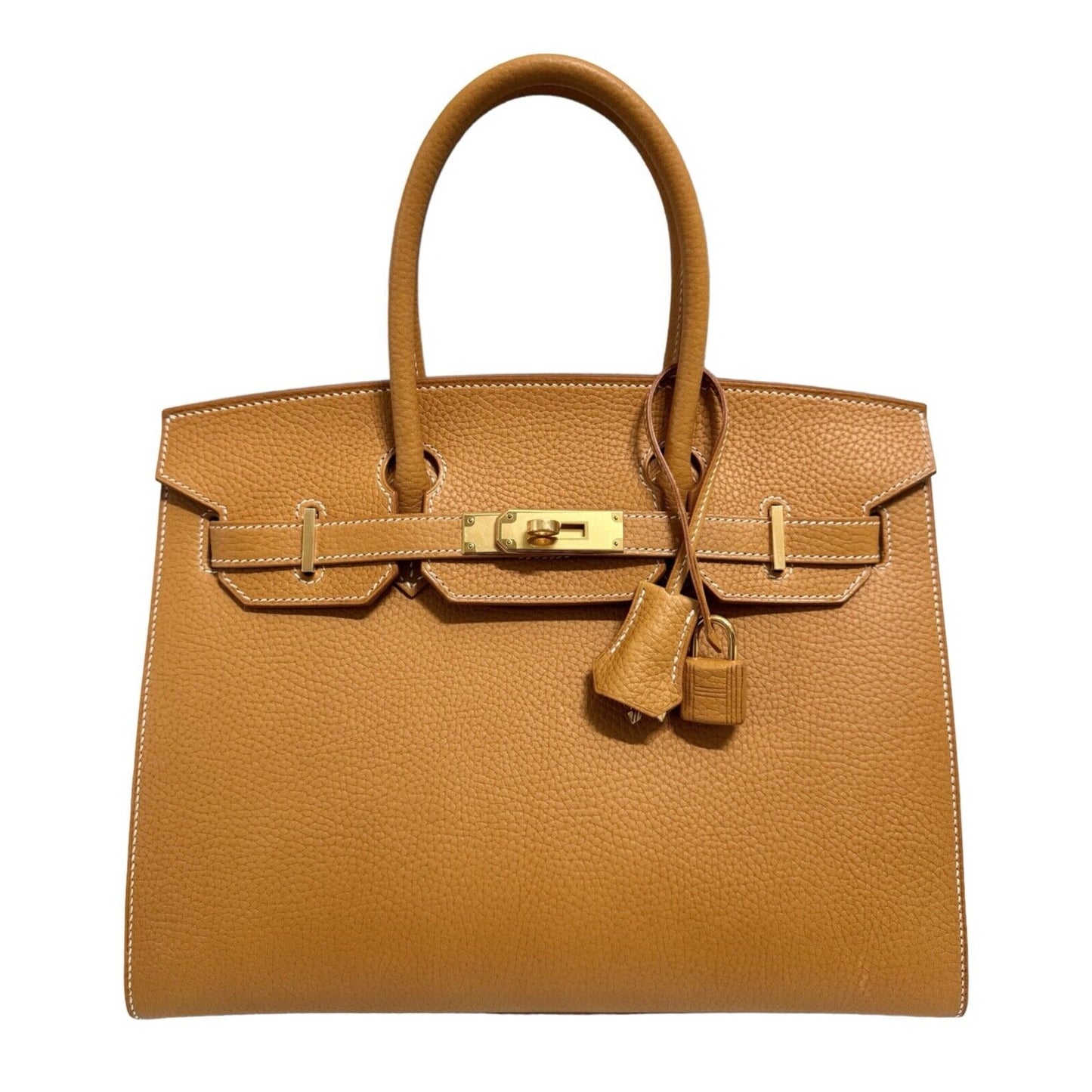 Hermes Birkin 30 Sellier Natural Sable Vache Naturelle Grainée Hardware RARE