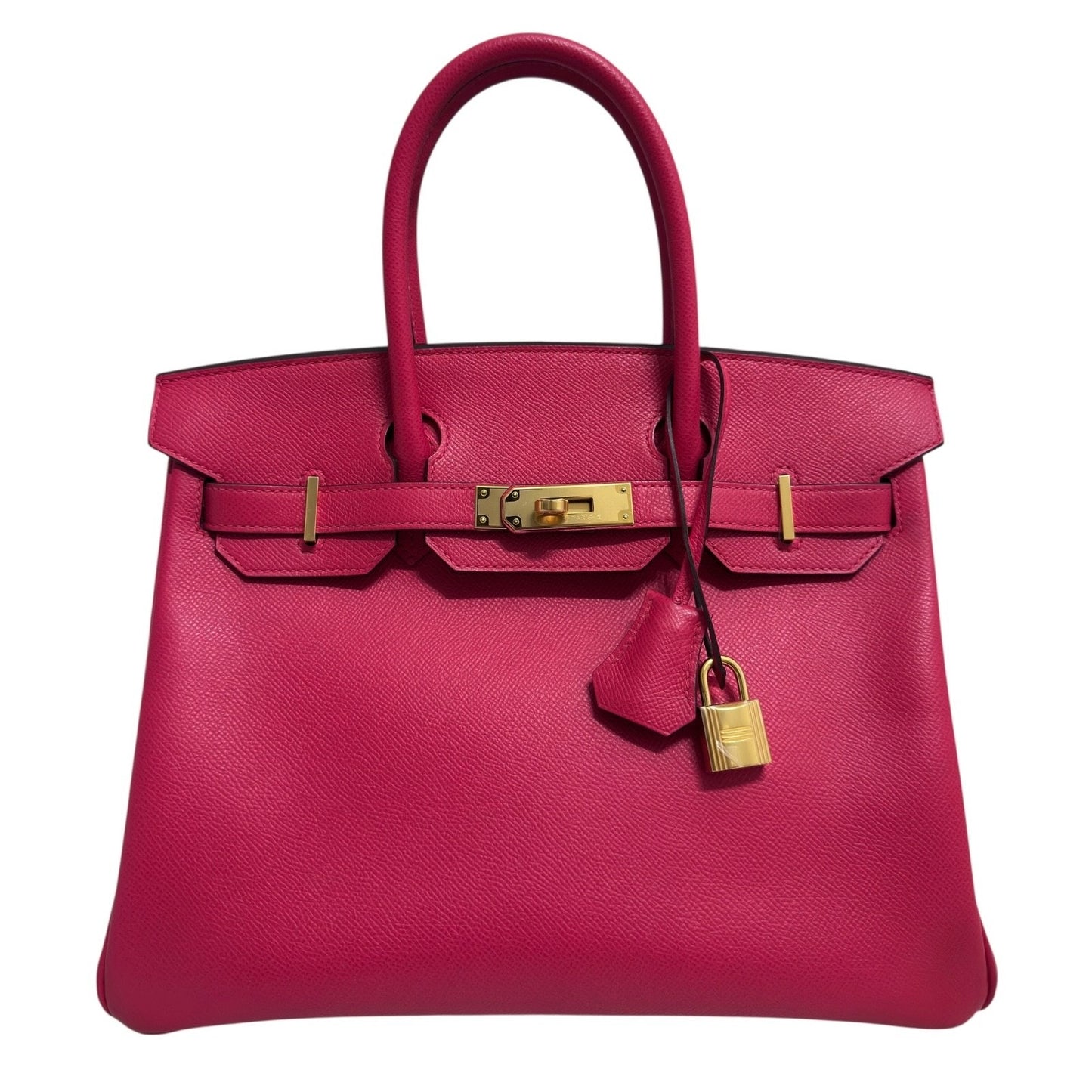 Hermes Birkin 30 Rose Extreme Pink Epsom Leather Gold Hardware Handbag