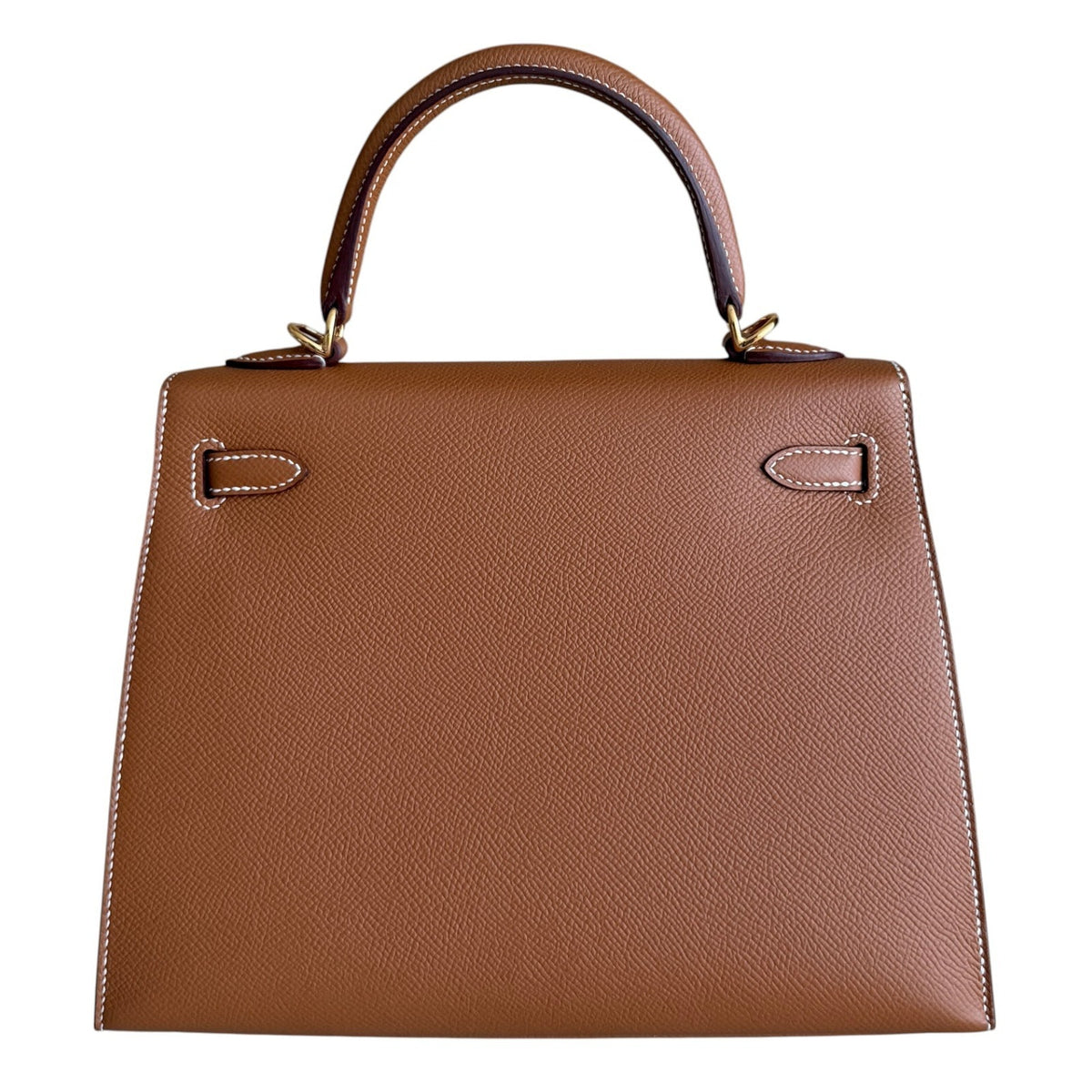 Hermes Kelly 25 Sellier Gold Tan Epsom Leather Gold Hardware