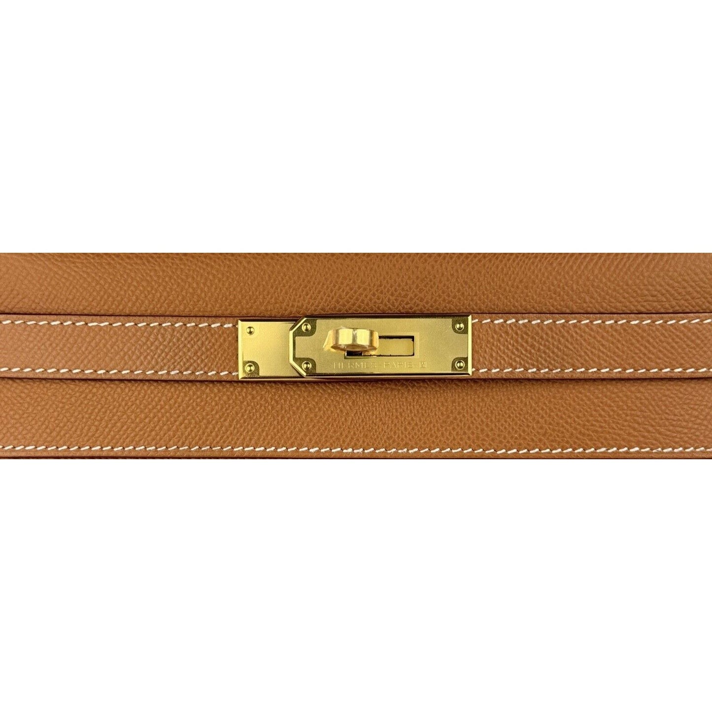 Hermes Kelly 28 Sellier Gold Tan Camel Epsom Leather Gold Hardware Bag 2022