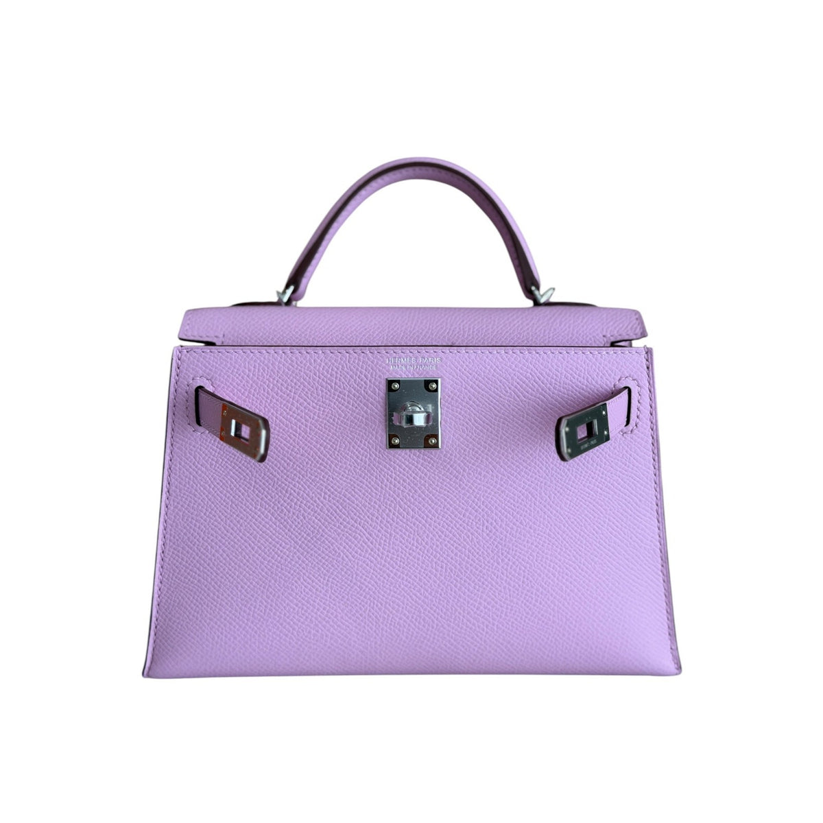 Hermes Kelly Mini 20 Mauve Sylvester Pink Epsom Leather Palladium Hardware