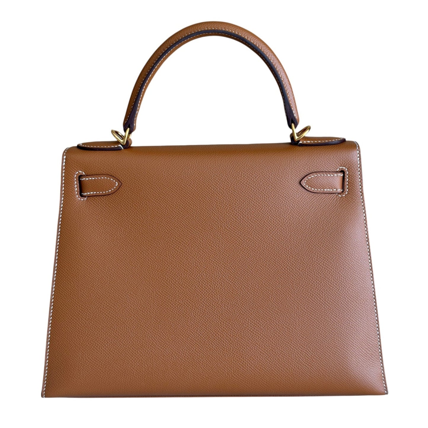 Hermes Kelly 28 Sellier Gold Tan Epsom Leather Gold Hardware RARE