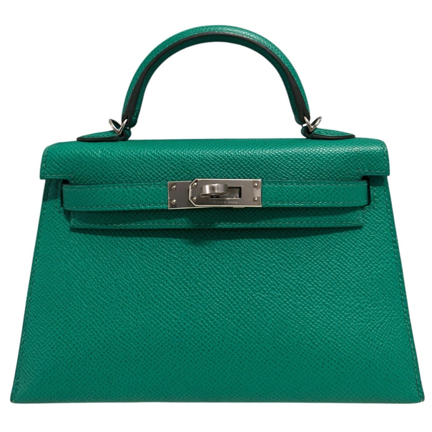 Hermes Kelly Mini 20 Vert Jade Green Epsom Leather Palladium Hardware 2022