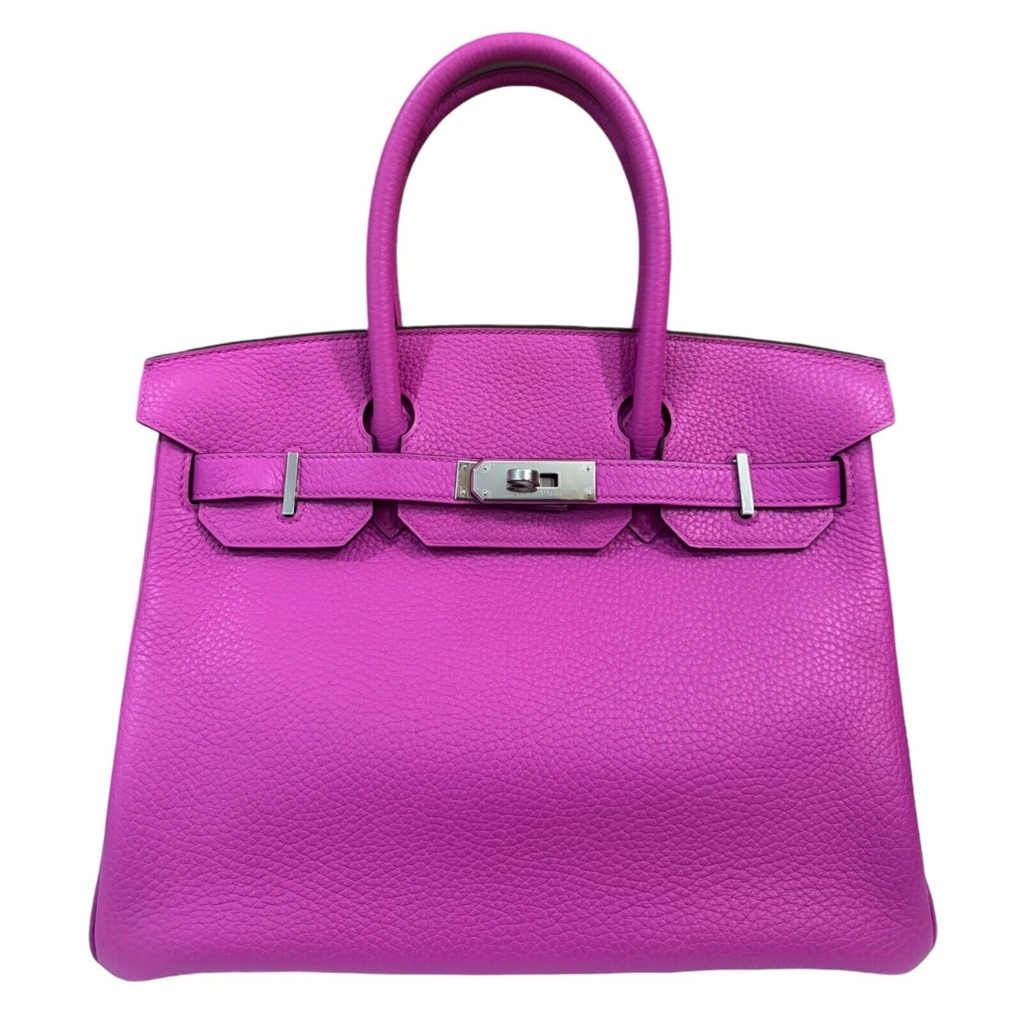 Hermes Birkin 30 Magnolia Pink Purple Togo Leather Palladium Hardware