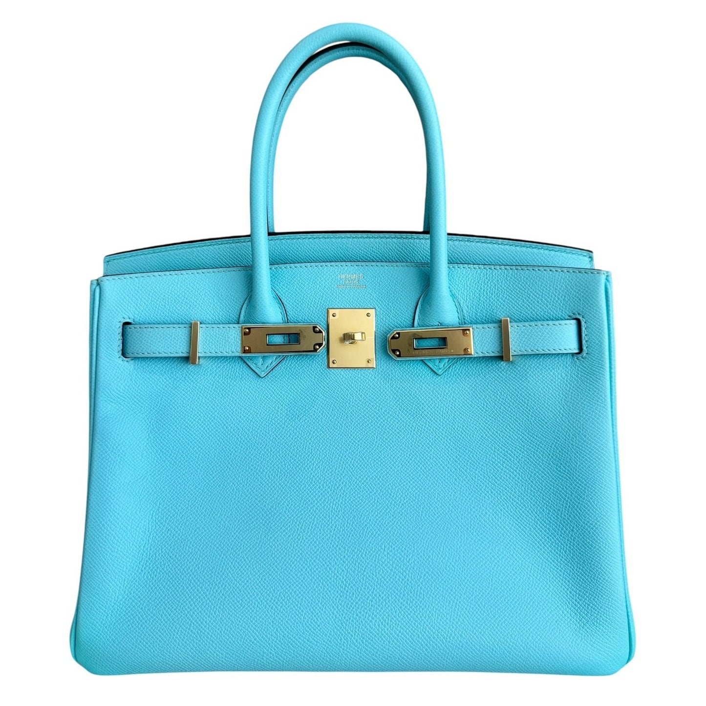 Hermes Birkin 30 Blue Atoll Epsom Leather Gold Hardware